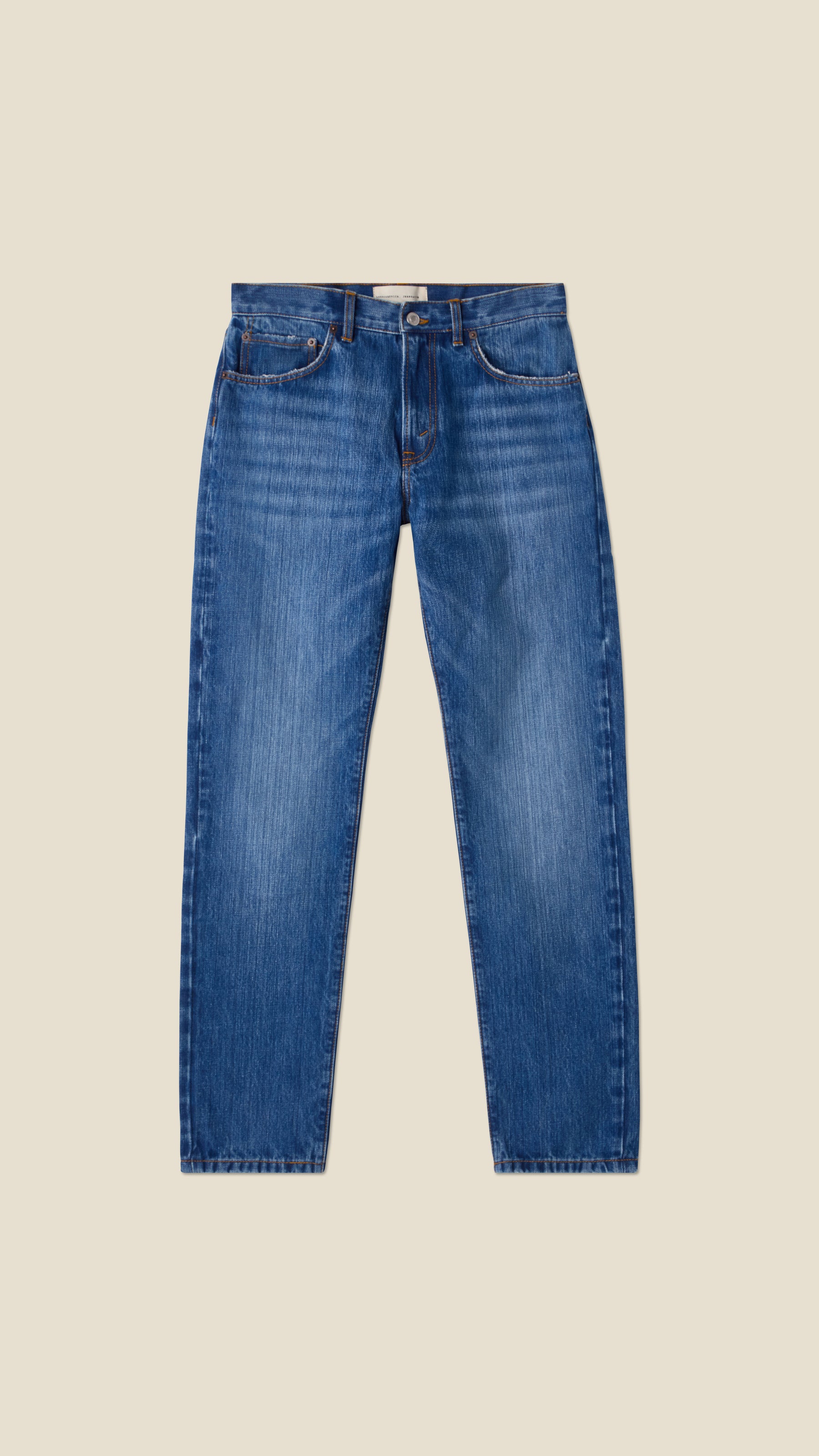 TM005 Tapered Ring Spun Mid Blue