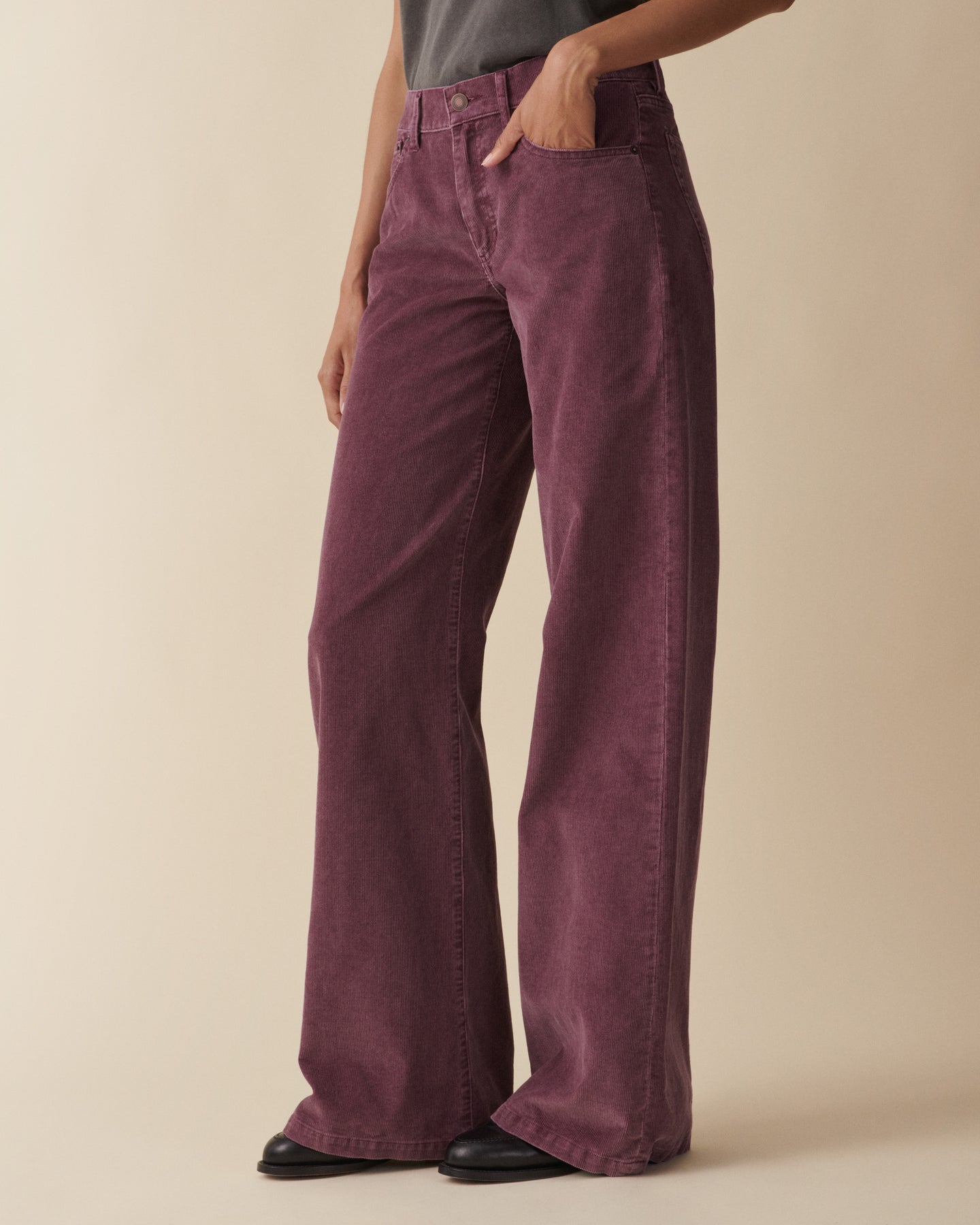 Kyoto Washed Burgundy Corduroy