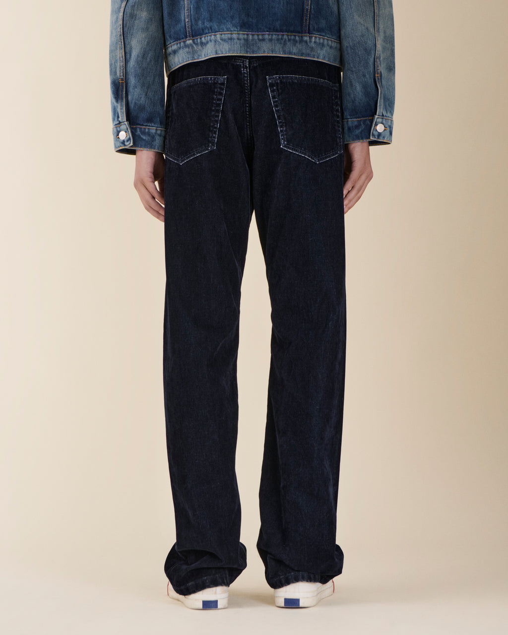 Vega Blue Flock Corduroy