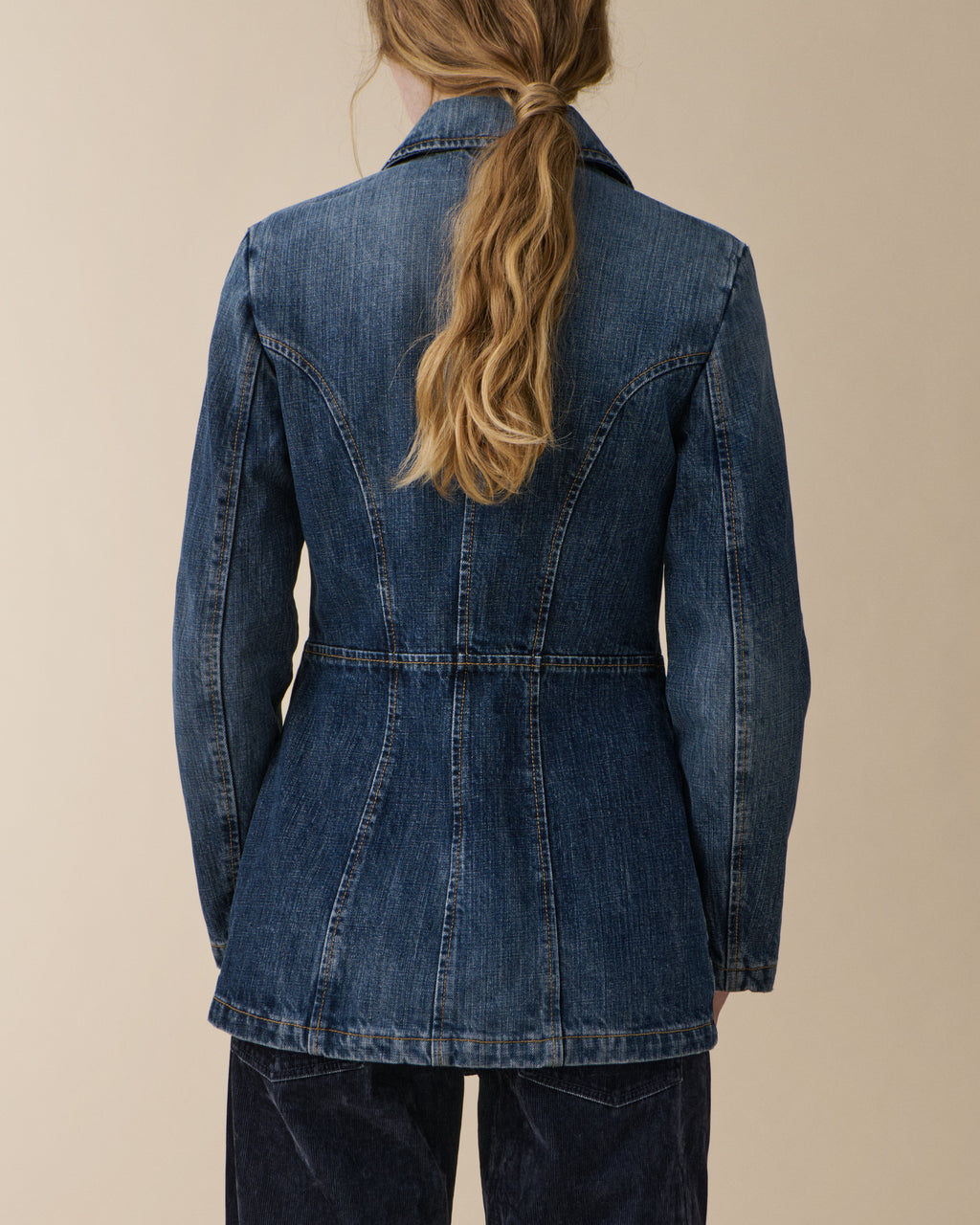 Agnes Dark Blue Righe