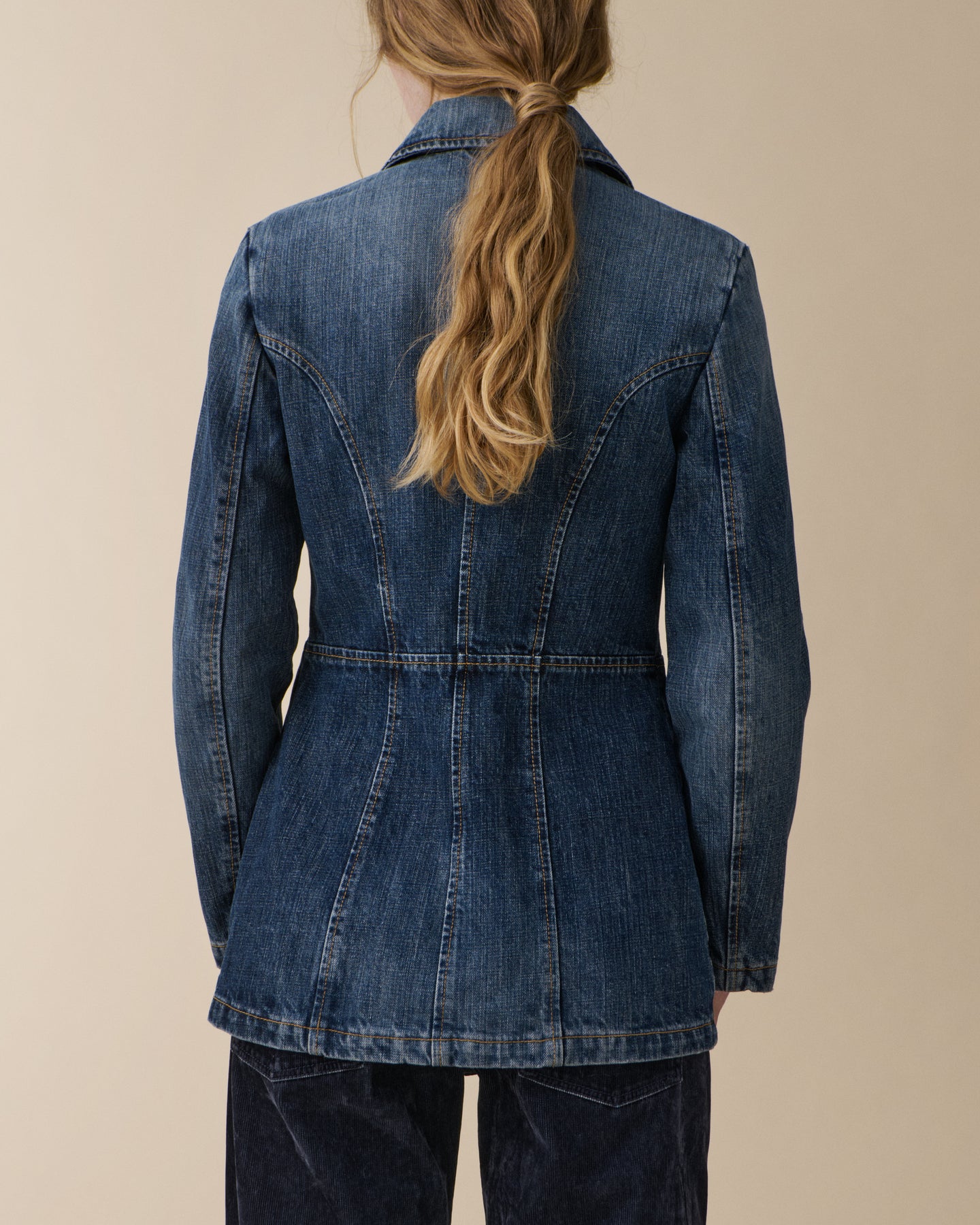 Agnes Dark Blue Righe