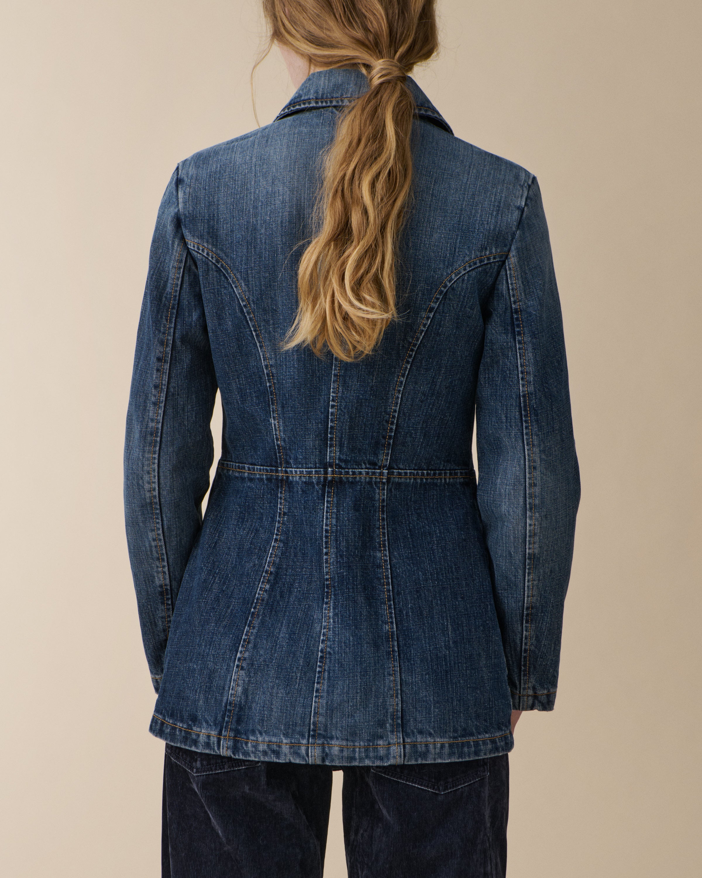 Agnes Dark Blue Righe