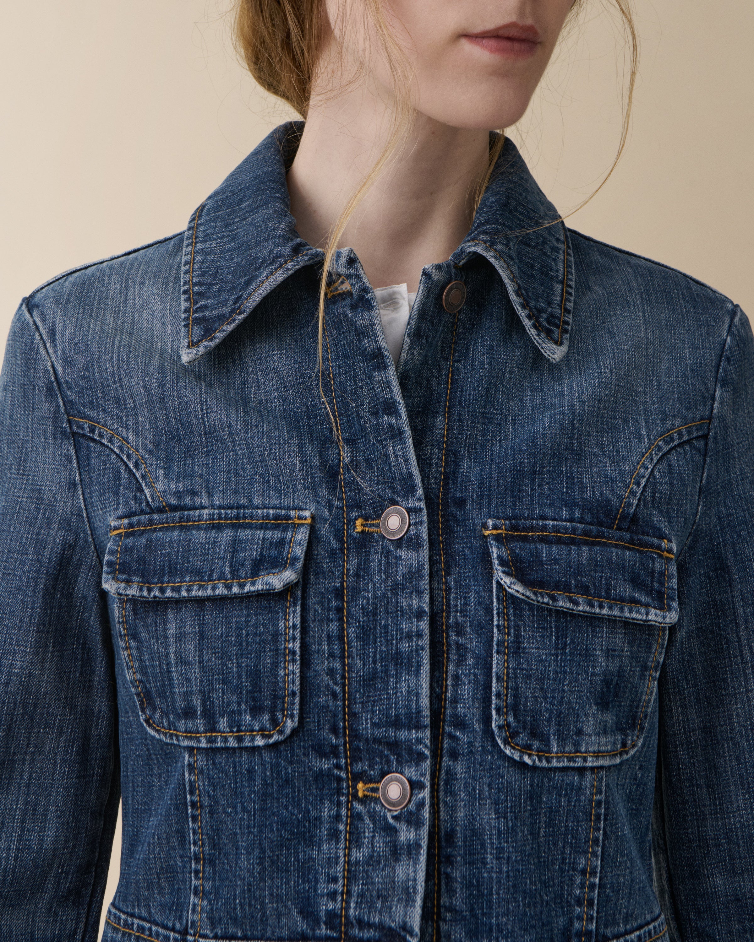 Agnes Dark Blue Righe