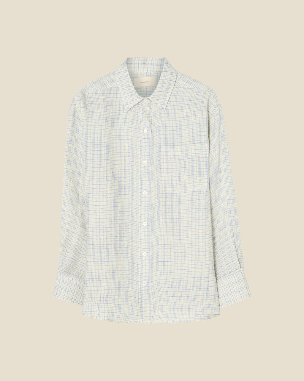 Alice Blue Check flat (beige background)