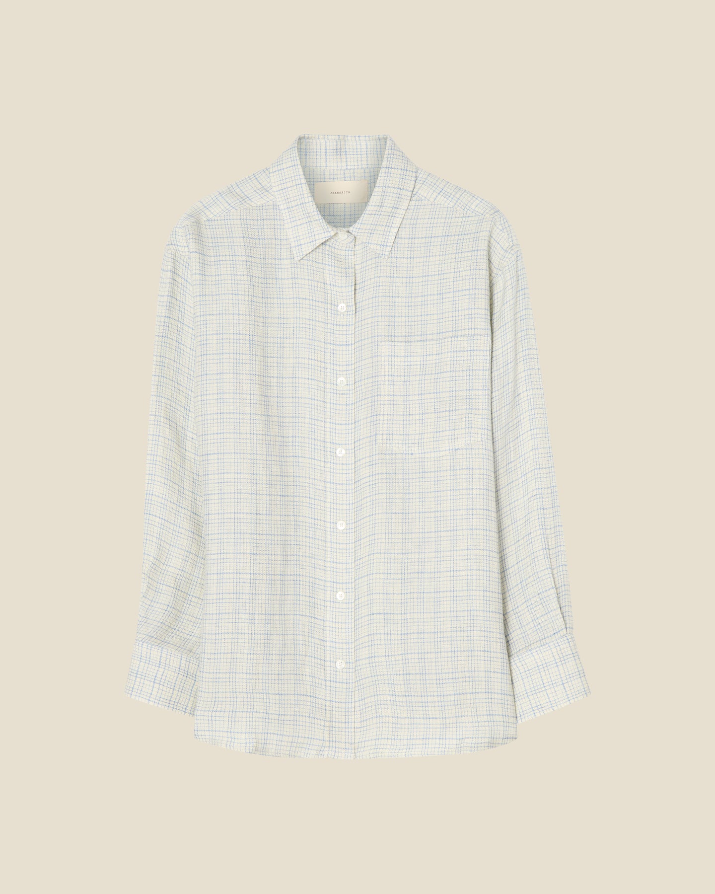 Alice Blue Check flat (beige background)