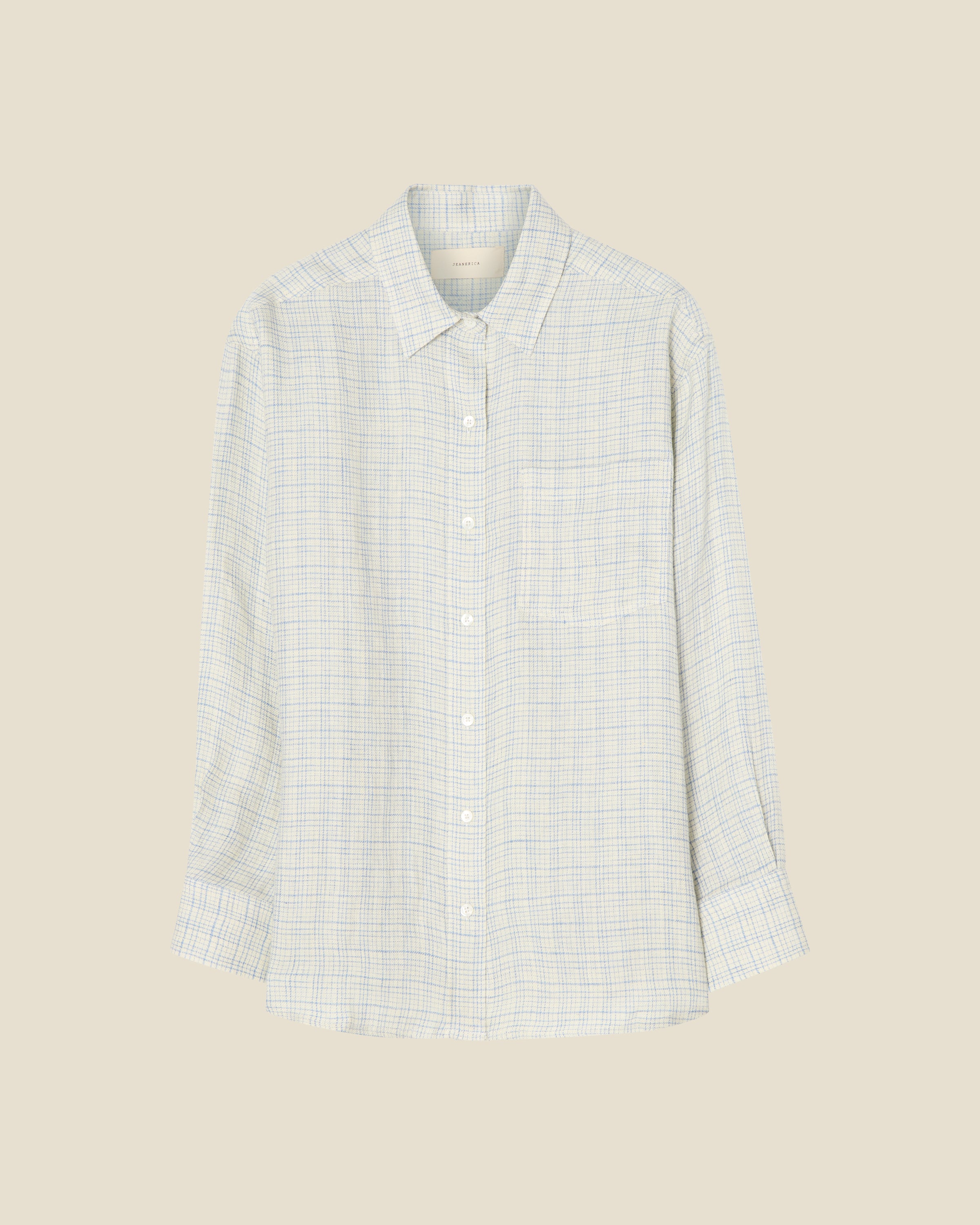 Alice Blue Check flat (beige background)