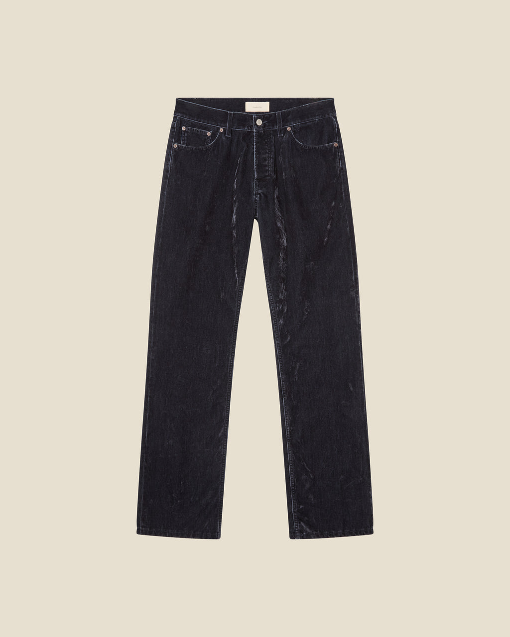 Arrow Blue Grey Flock Corduroy flat (beige background)