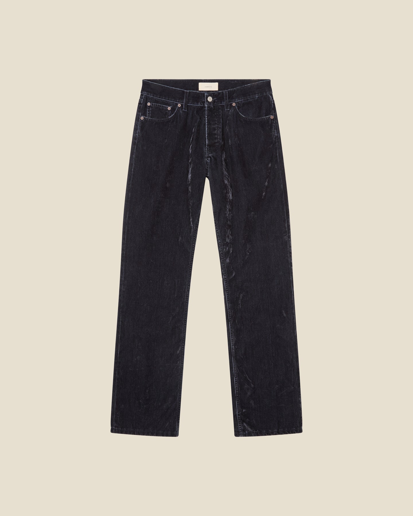 Arrow Blue Grey Flock Corduroy flat (beige background)