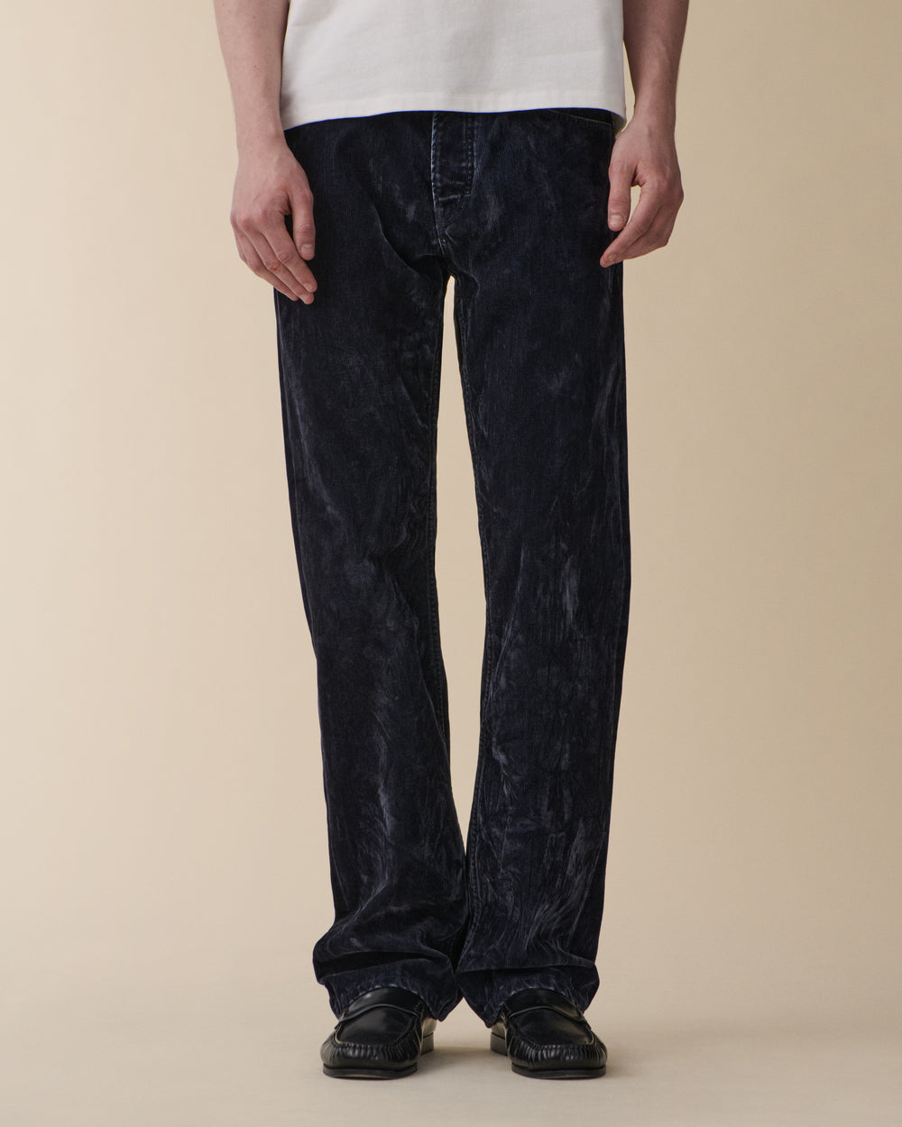 Arrow Blue Grey Flock Corduroy
