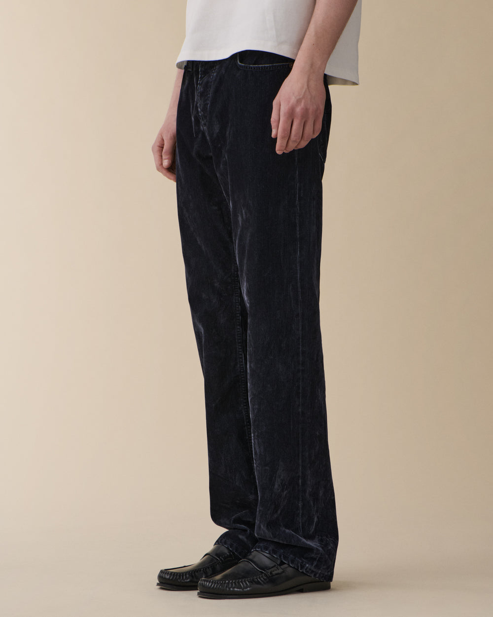 Arrow Blue Grey Flock Corduroy