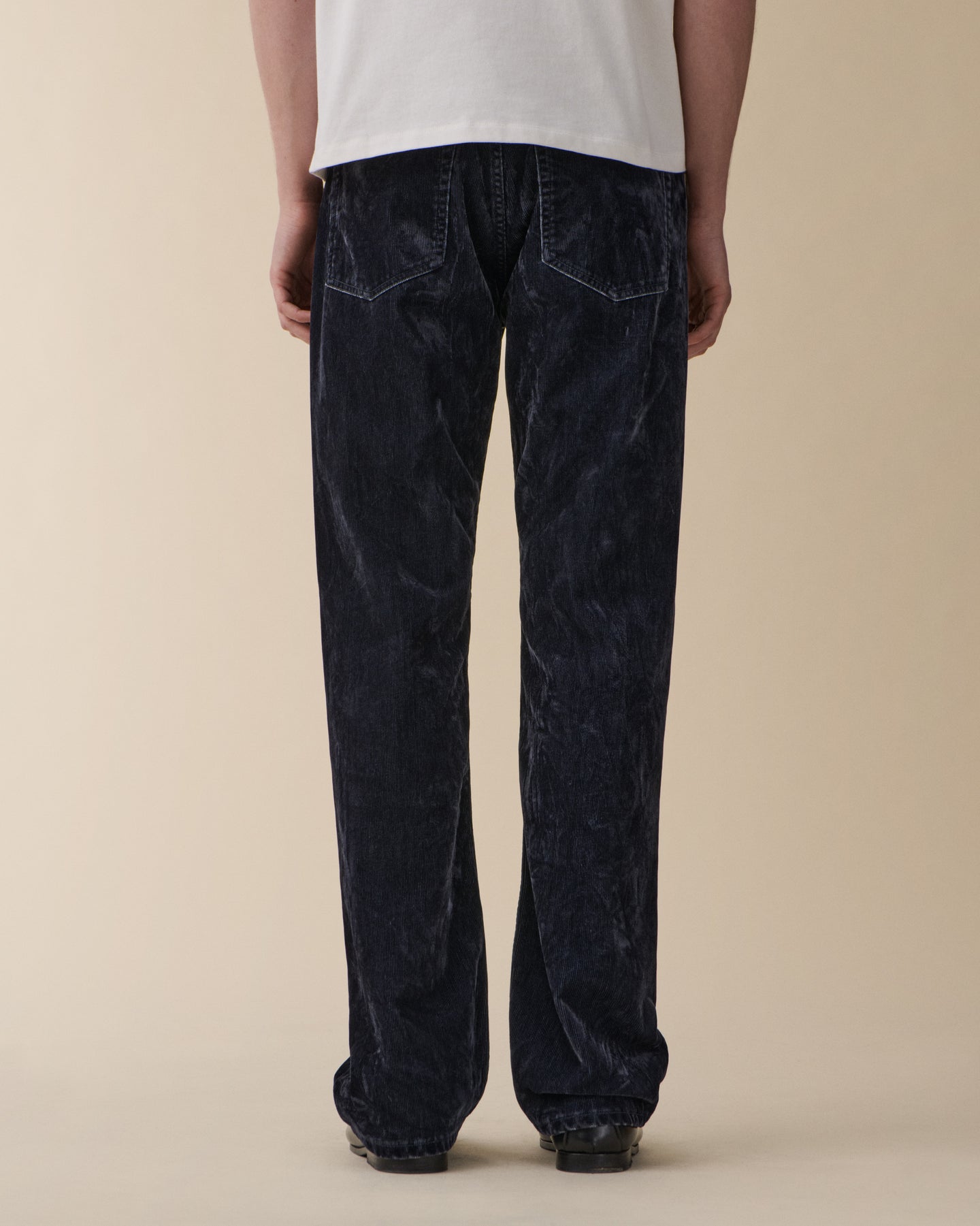 Arrow Blue Grey Flock Corduroy