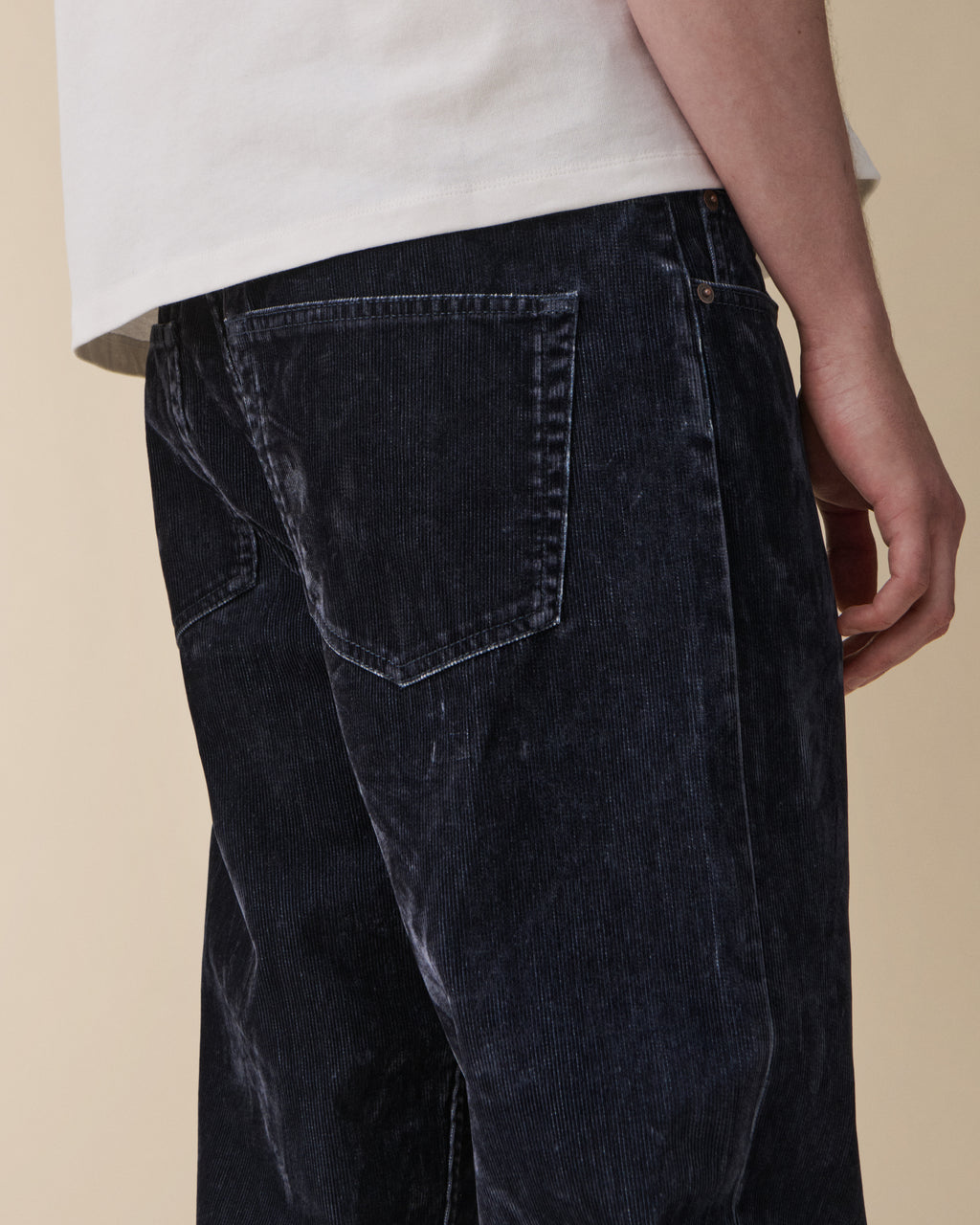 Arrow Blue Grey Flock Corduroy
