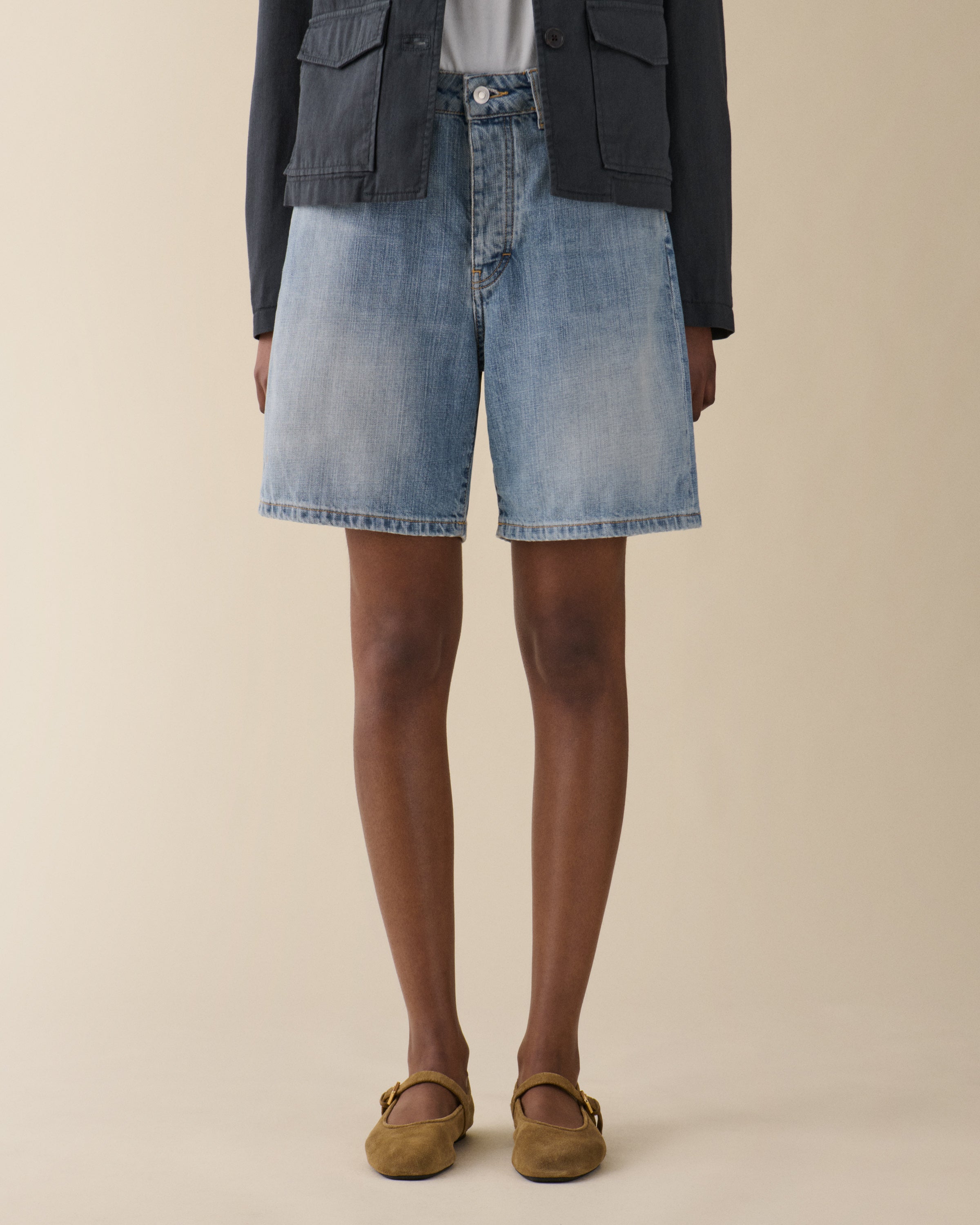 Belem Shorts Light Blue Righe