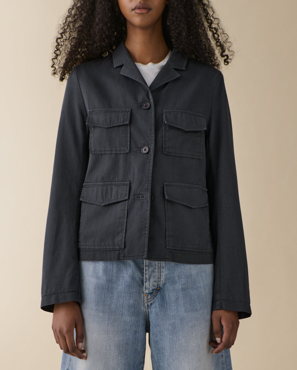 Carole Peplum Grey
