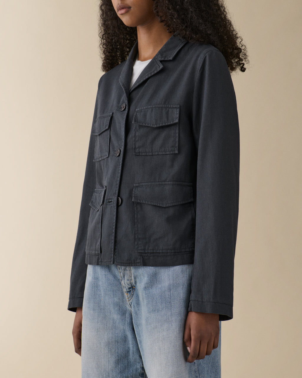 Carole Peplum Grey