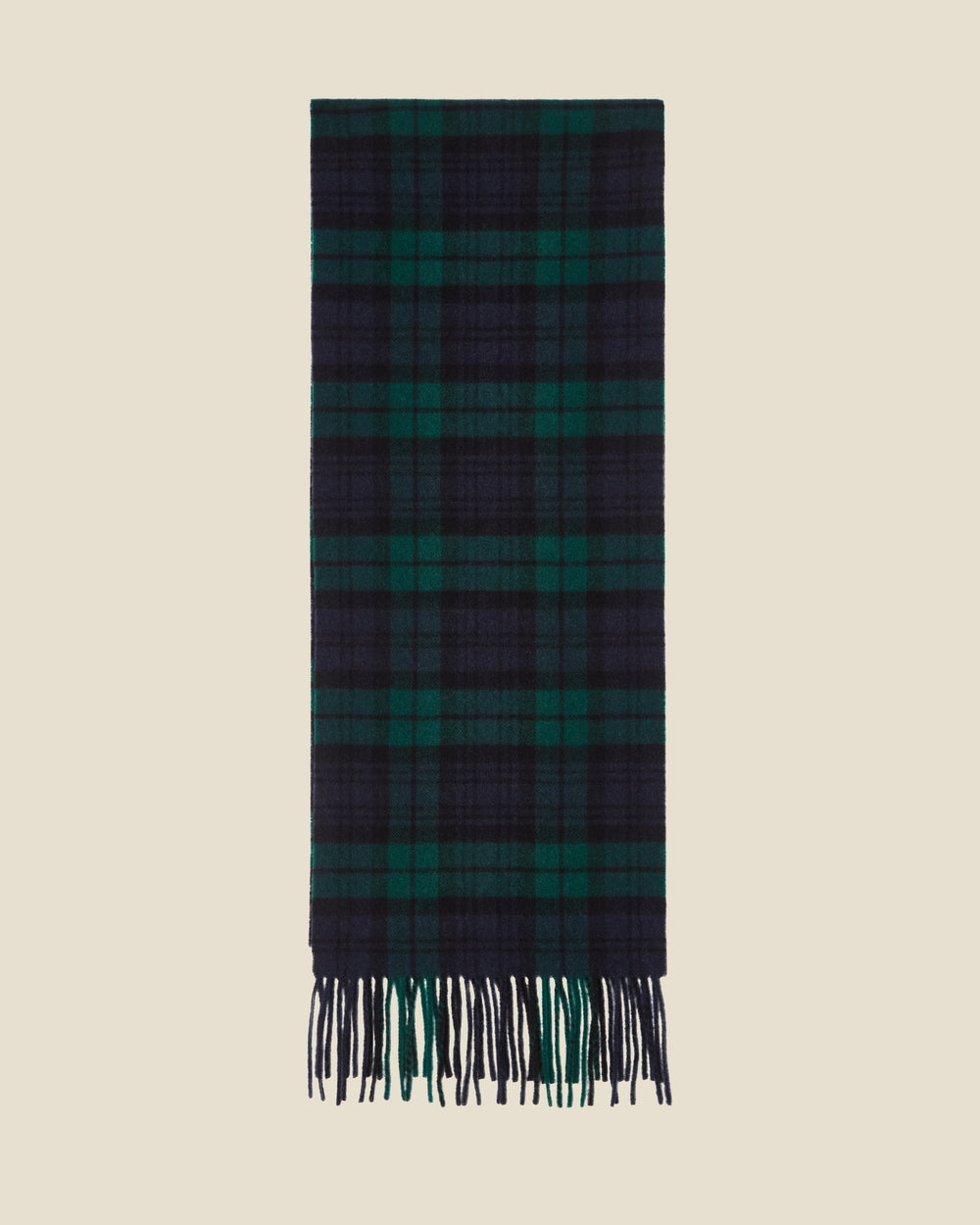 Charlie Scarf Green flat (beige background)