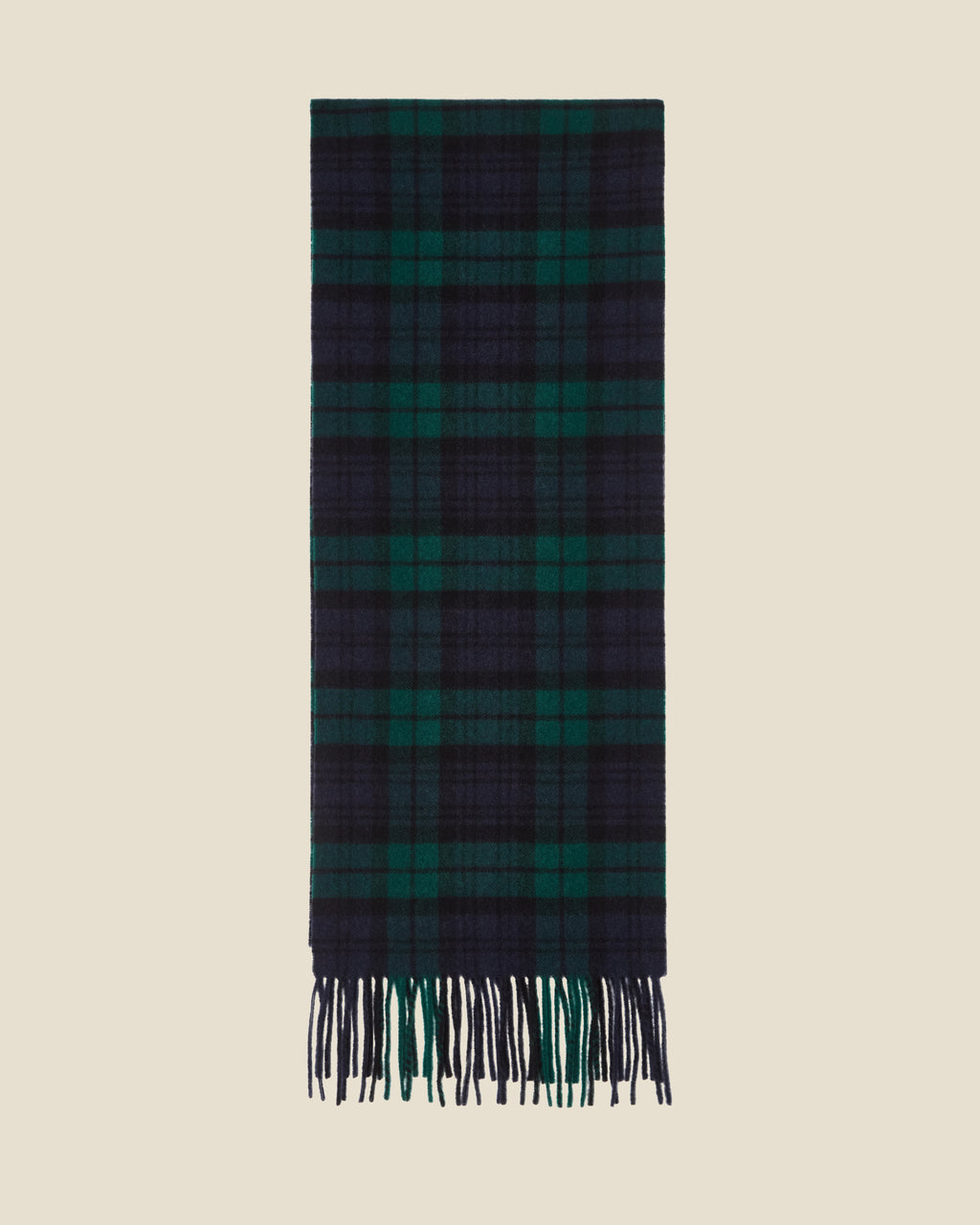 Charlie Scarf Green flat (beige background)