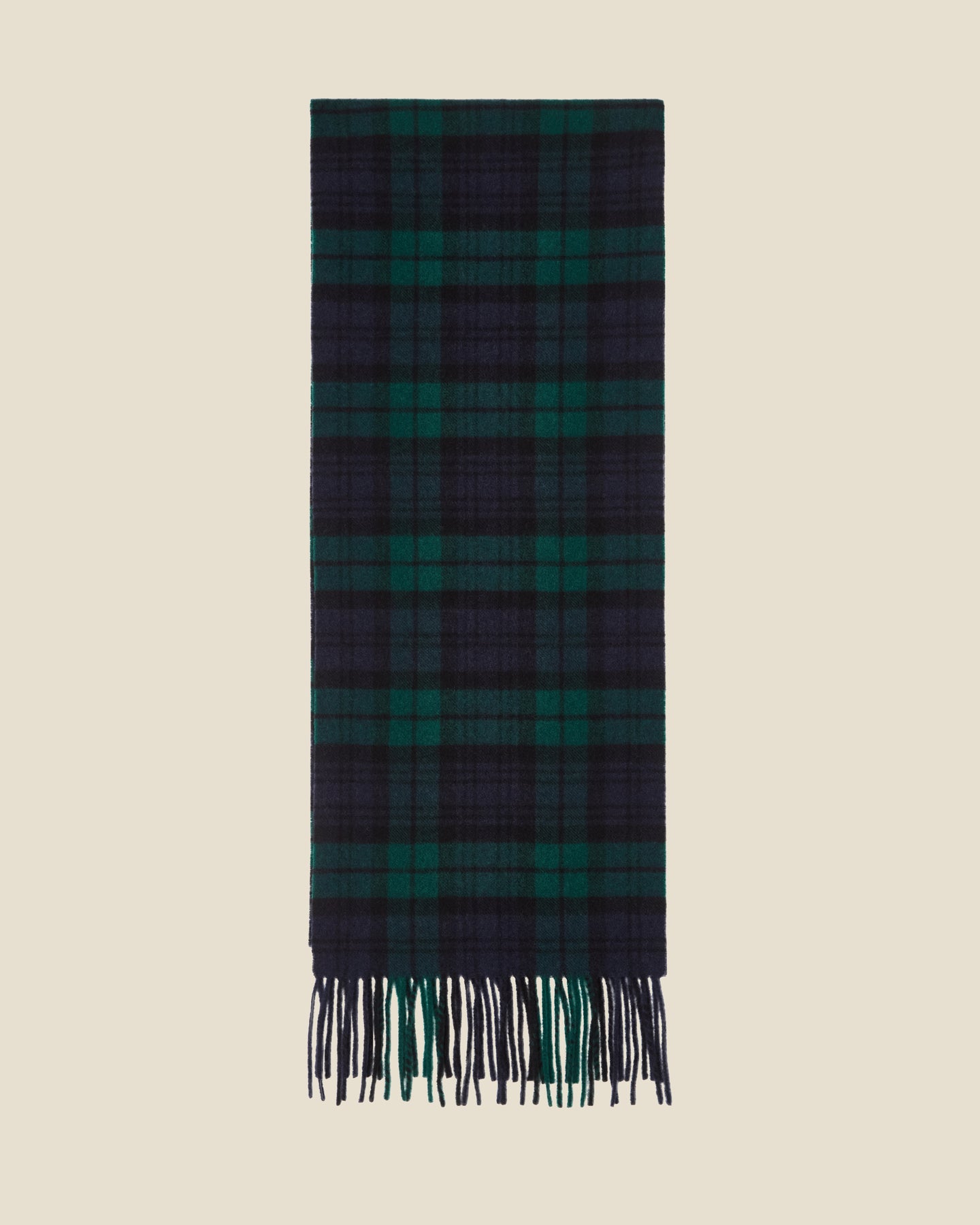 Charlie Scarf Green flat (beige background)