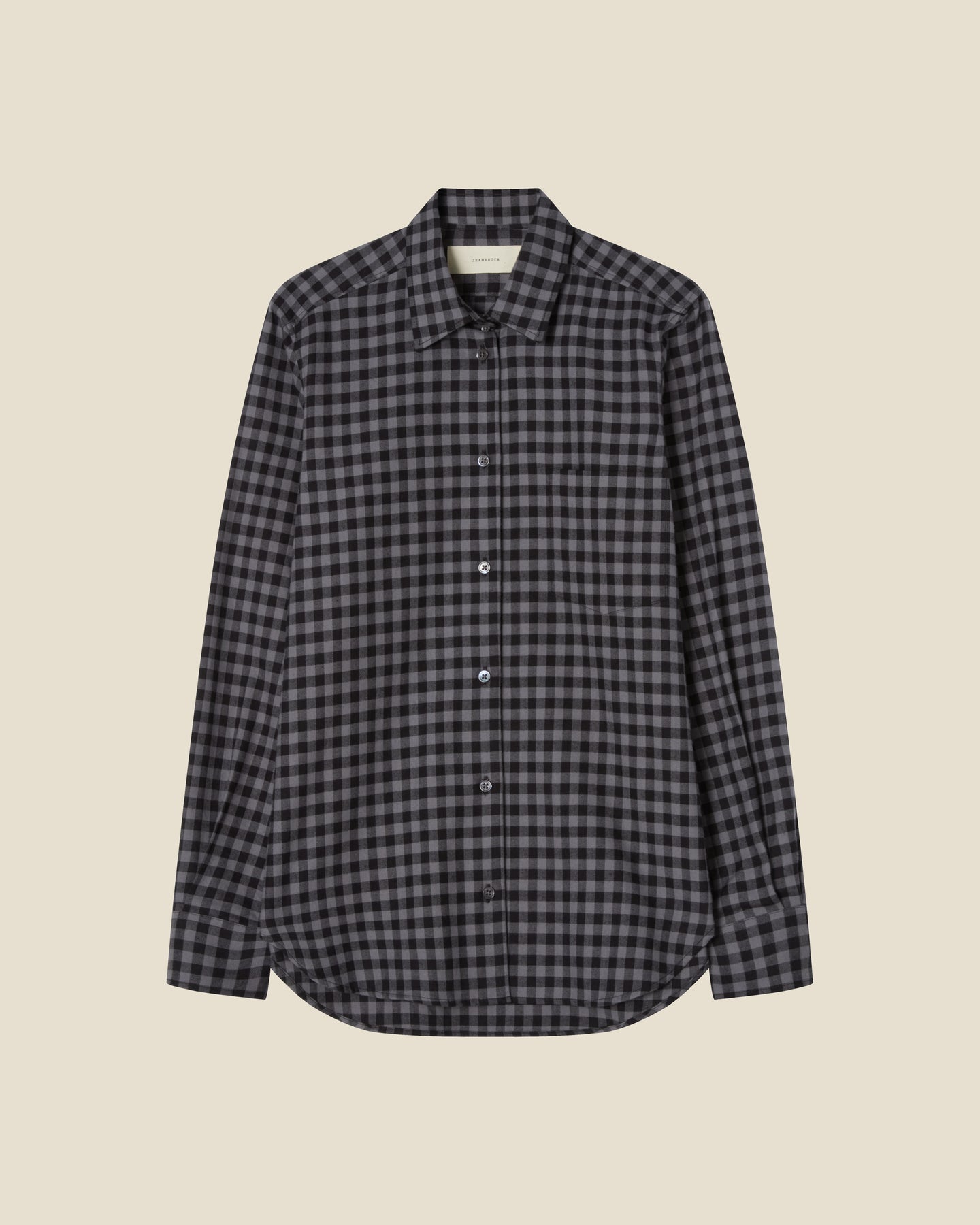 Elise Grey Black Flannel flat (beige background)
