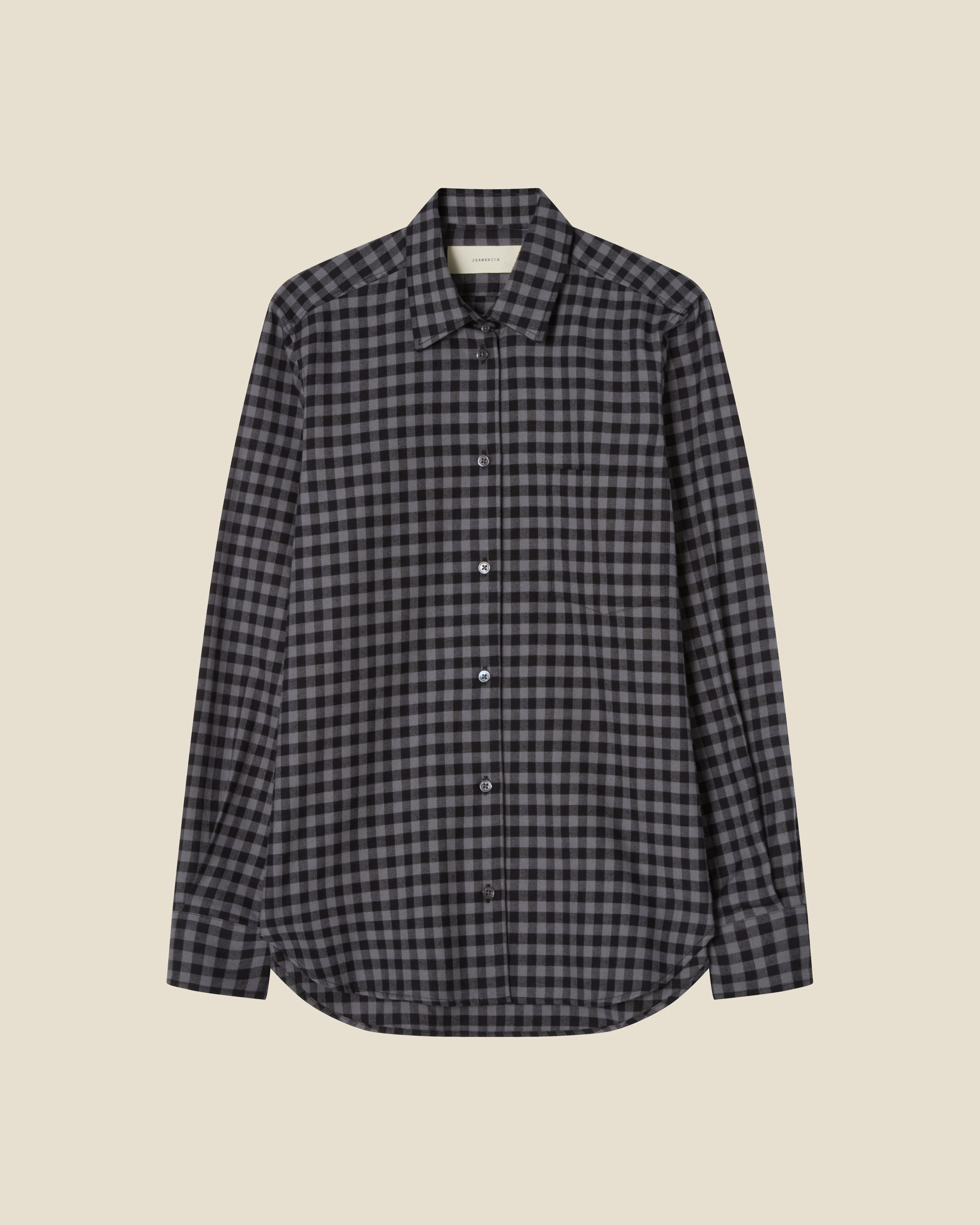 Elise Grey Black Flannel flat (beige background)