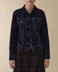 Elsa Blue Grey Flock Corduroy