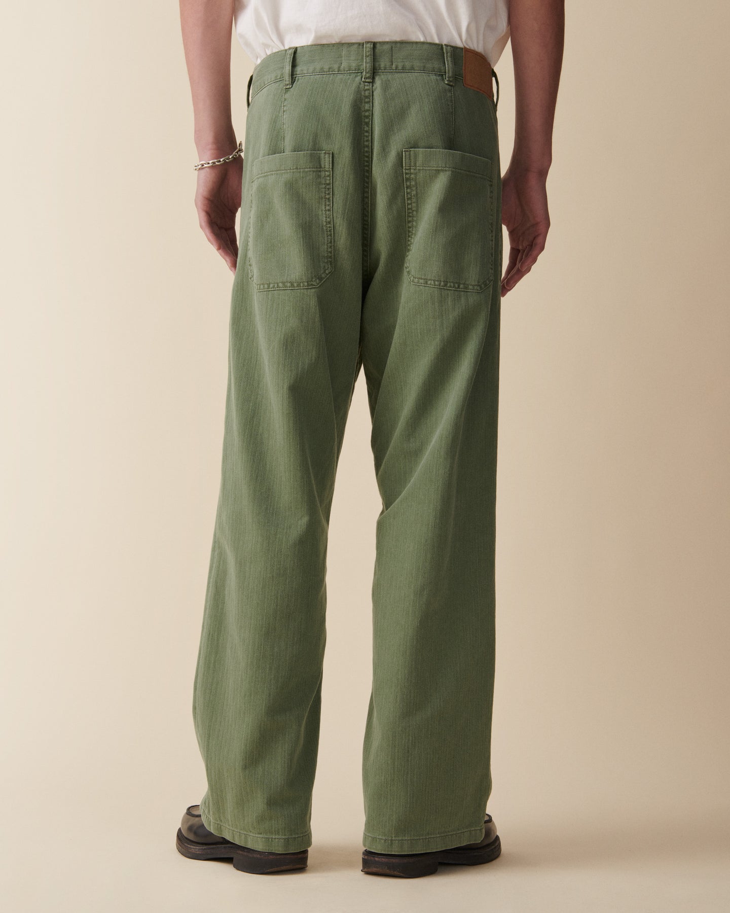 Genua Worker Chino Chevron Green
