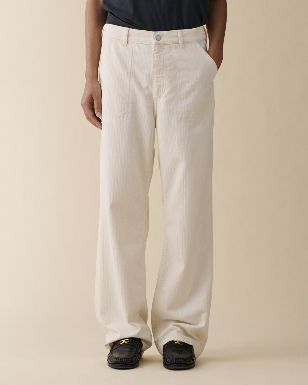 Genua Worker Chino Chevron Ecru