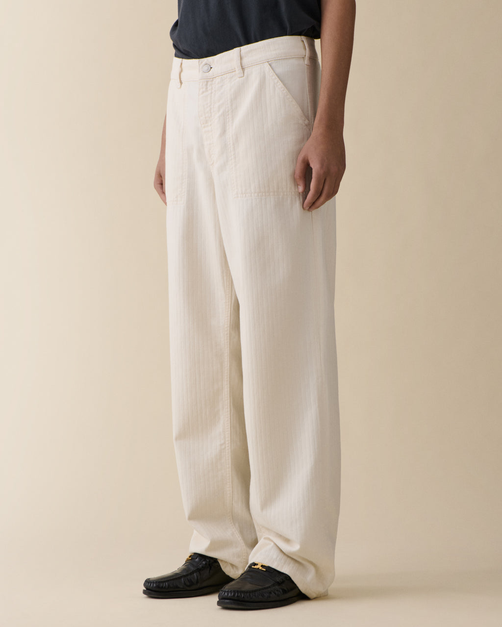 Genua Worker Chino Chevron Ecru