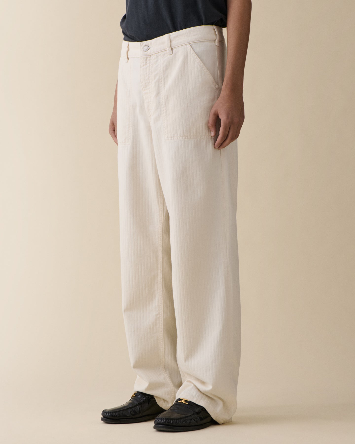 Genua Worker Chino Chevron Ecru