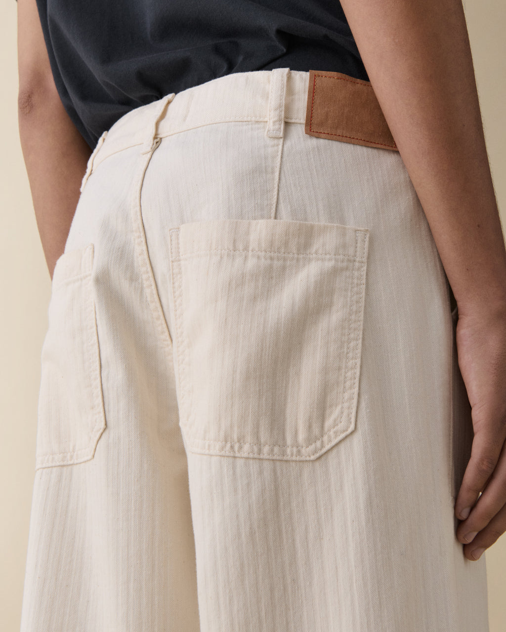 Genua Worker Chino Chevron Ecru