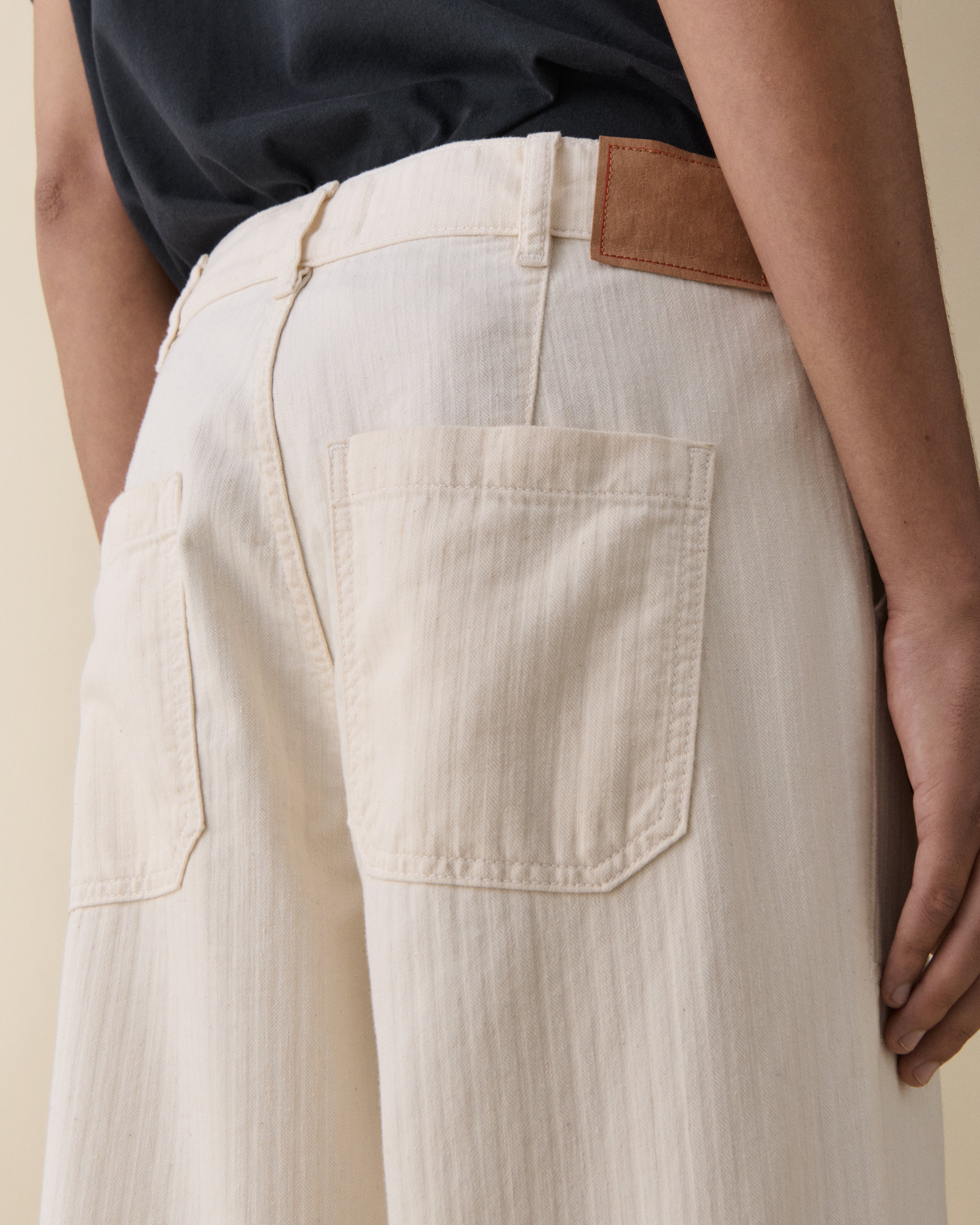 Genua Worker Chino Chevron Ecru