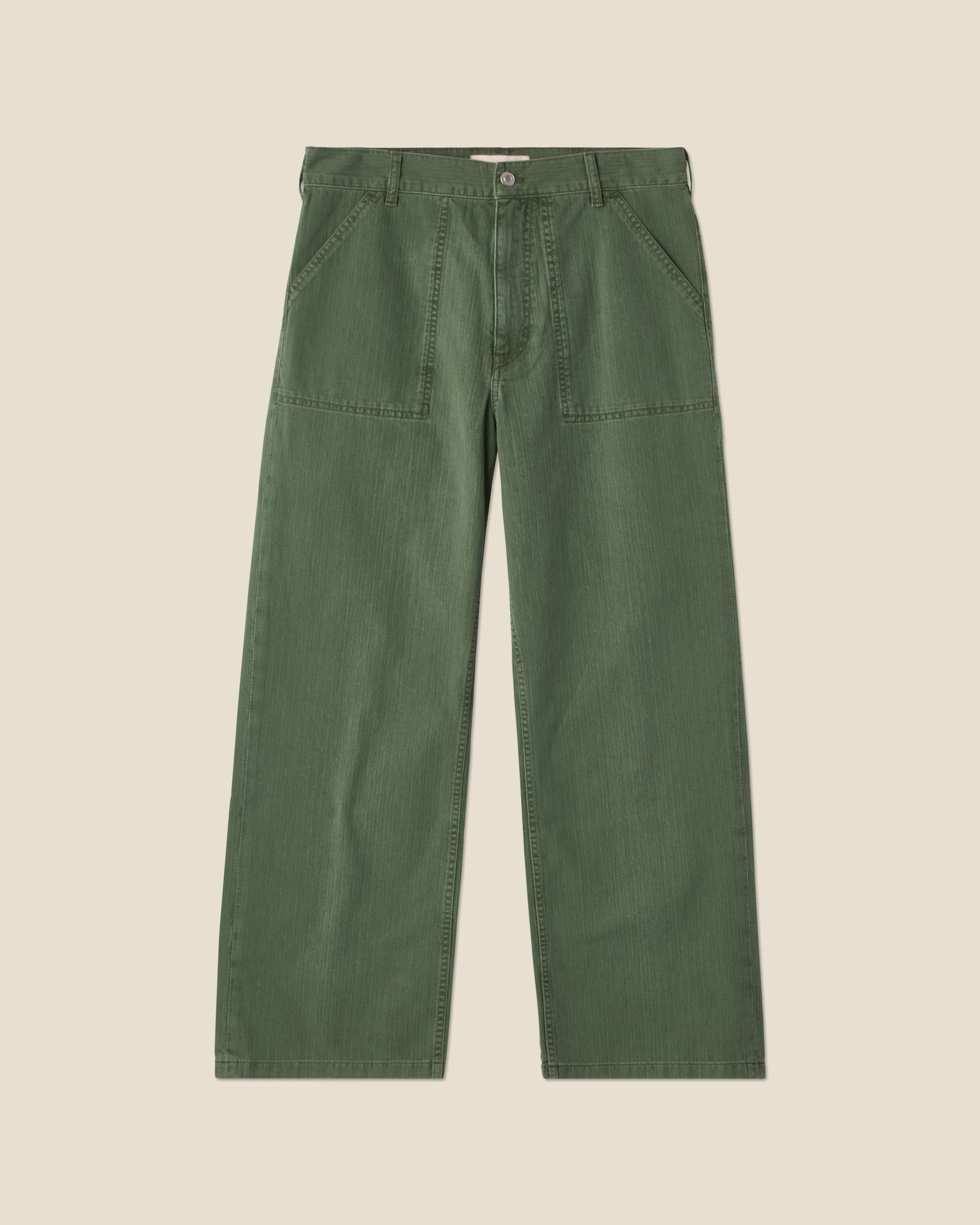 Genua Worker Chino Chevron Green