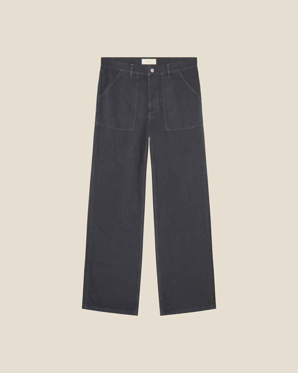 Genua Worker Chevron Anthracite flat (beige background)