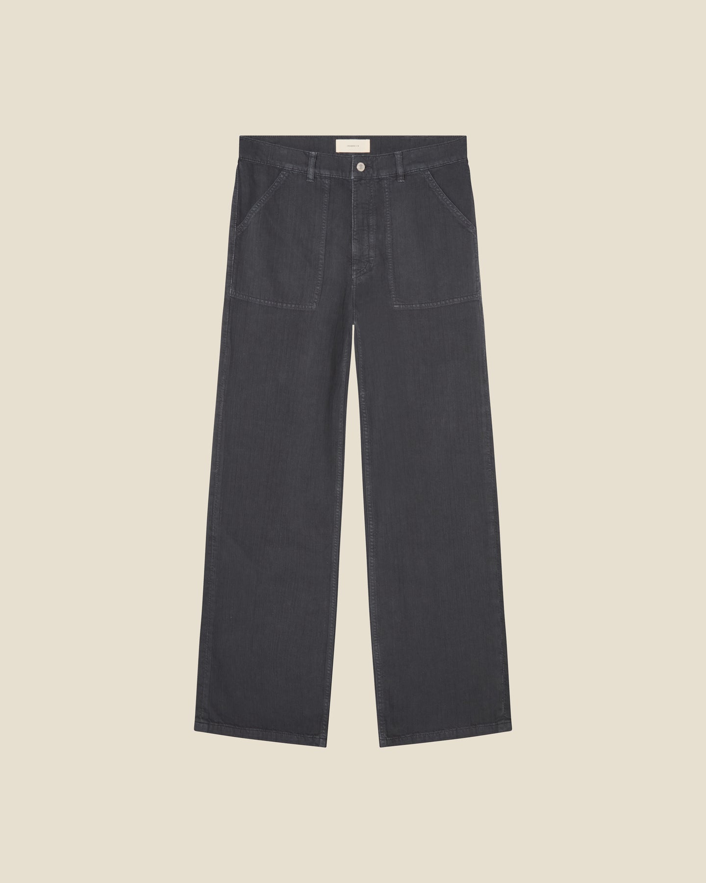 Genua Worker Chevron Anthracite flat (beige background)