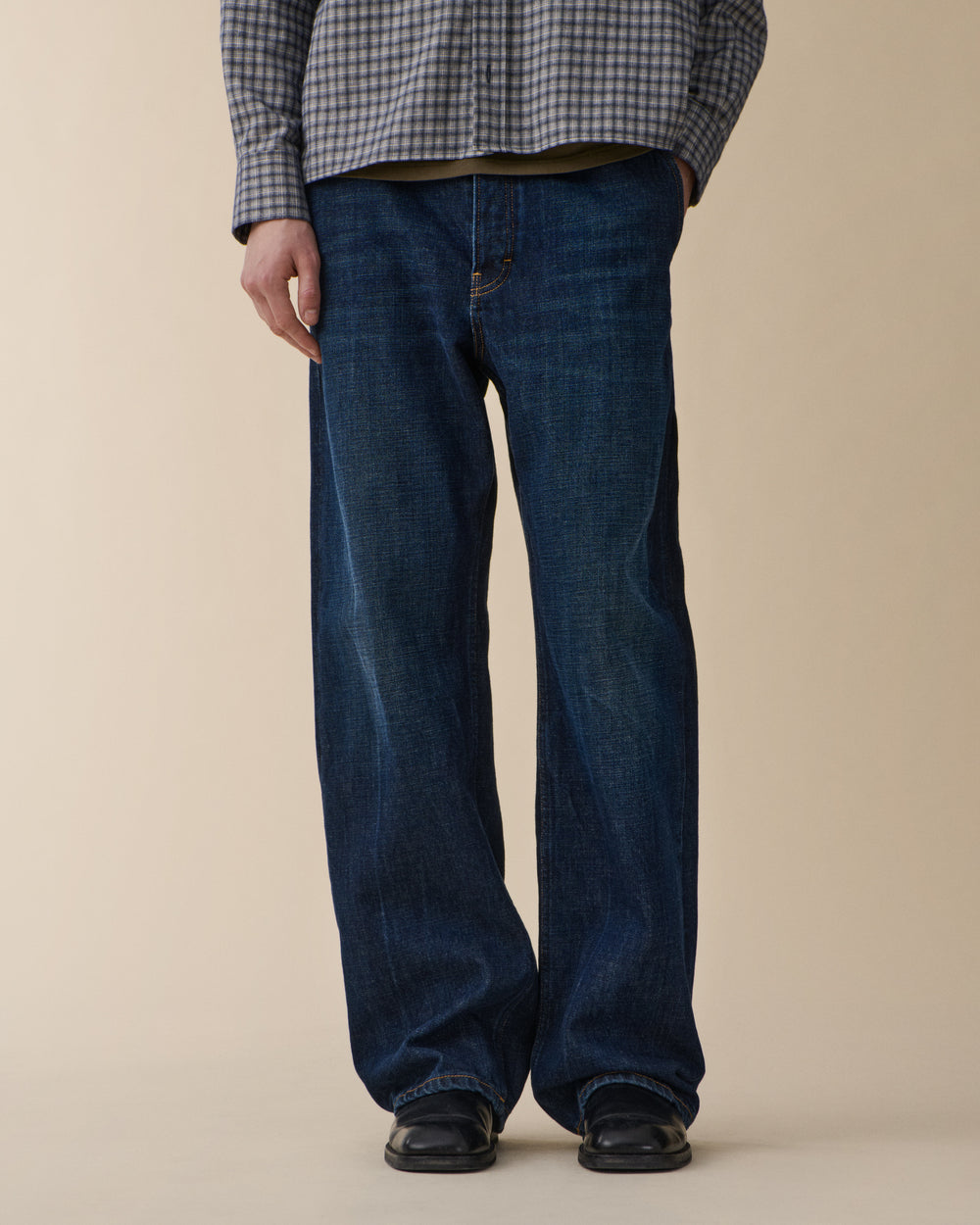 Genua Chino Dark Blue Selvedge