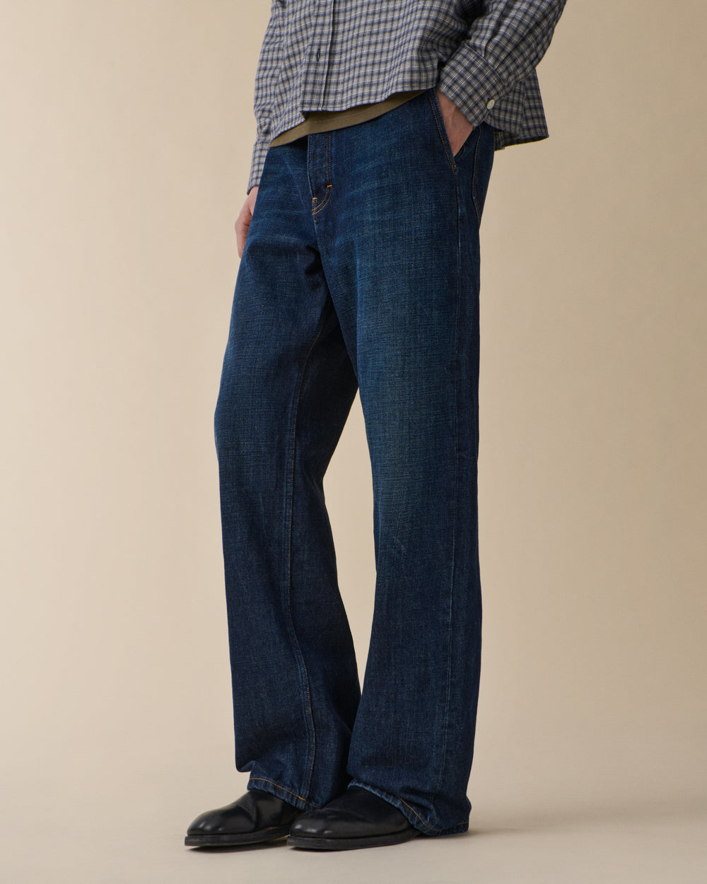 Genua Chino Dark Blue Selvedge