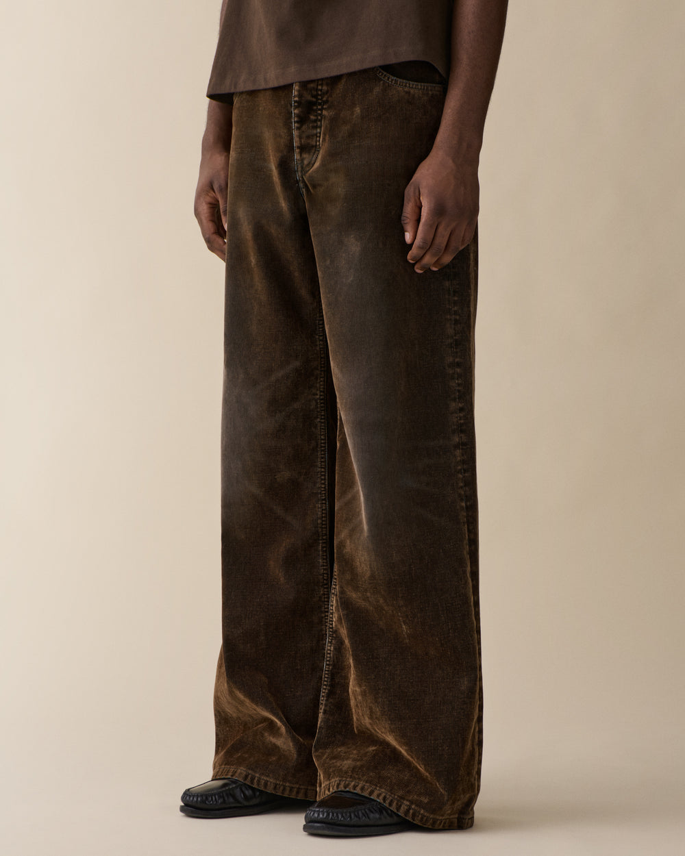 Gion Brown Flock Corduroy Usata