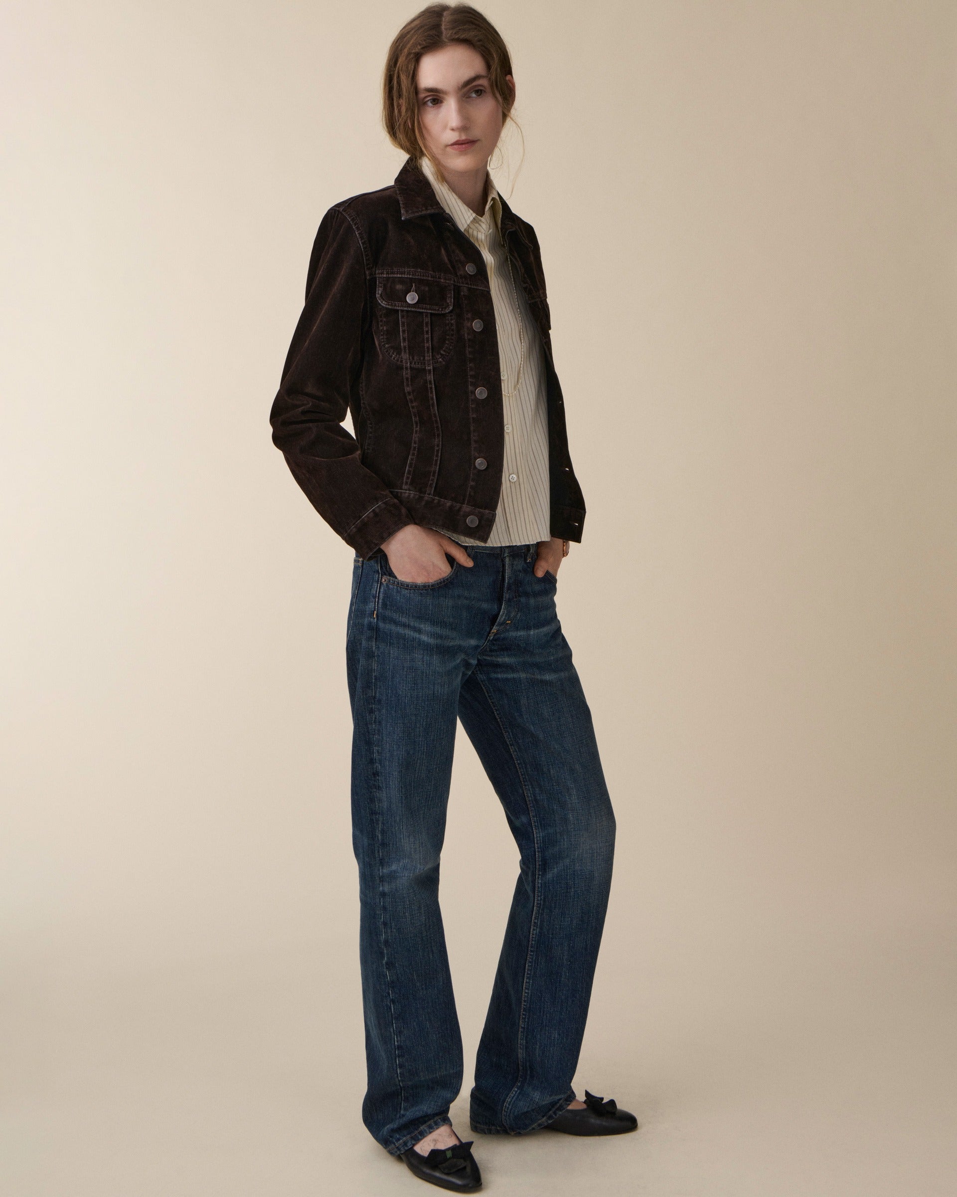 Kyoto Droit Dark Blue Righe