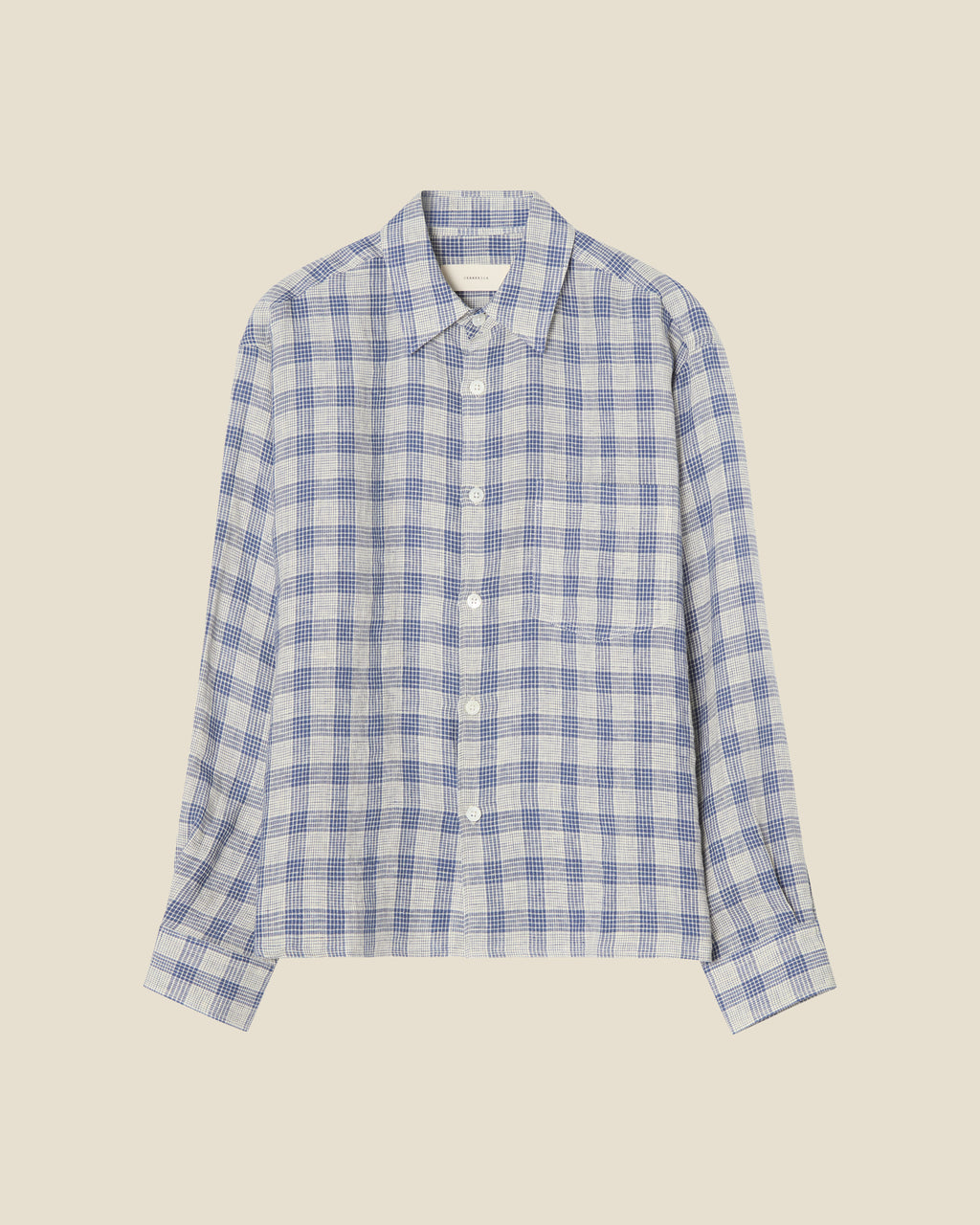 Juan Blue Check flat (beige background)