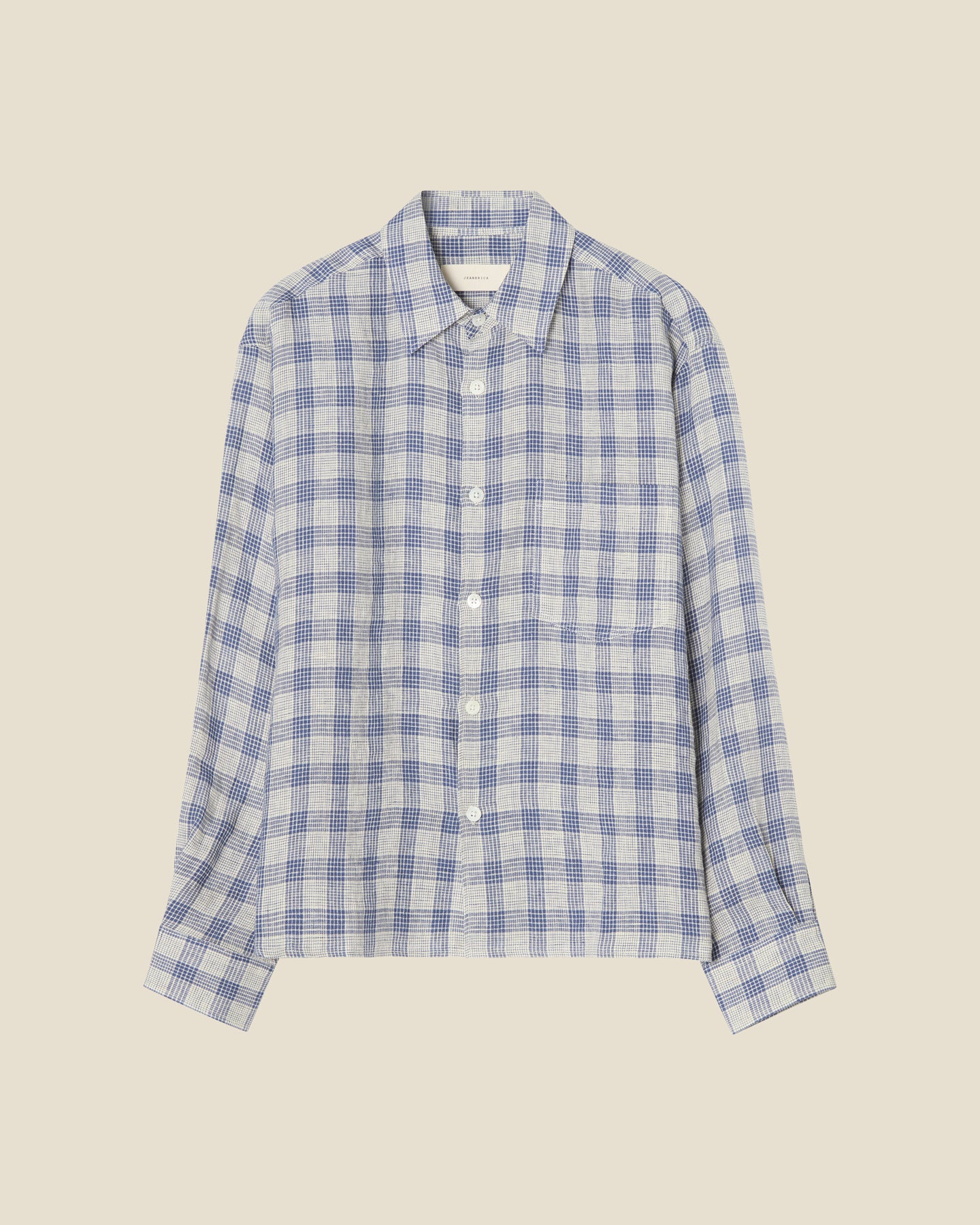 Juan Blue Check flat (beige background)