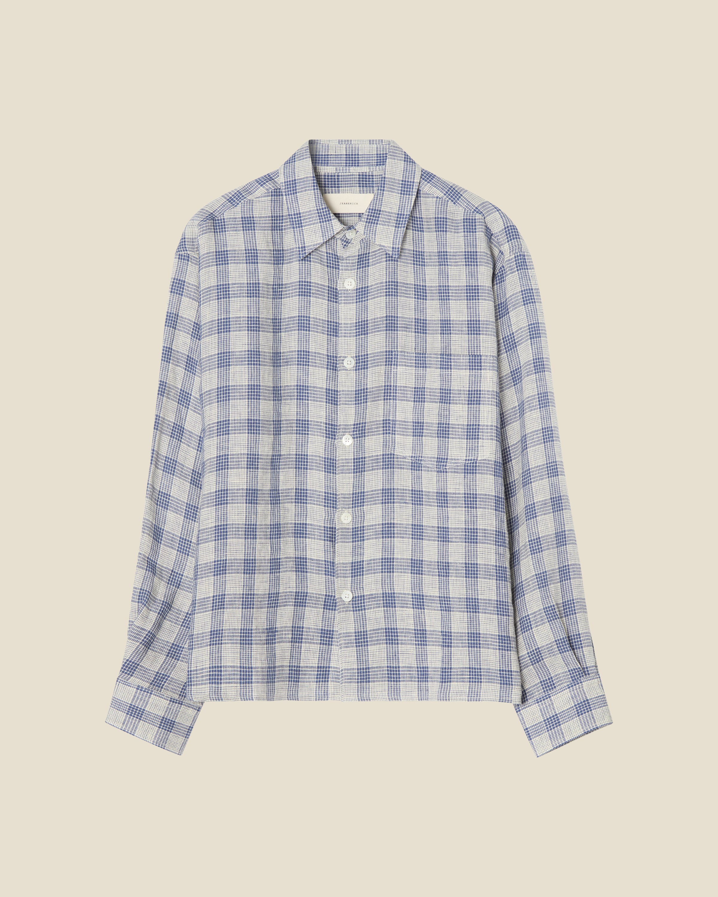 Juan Blue Check flat (beige background)