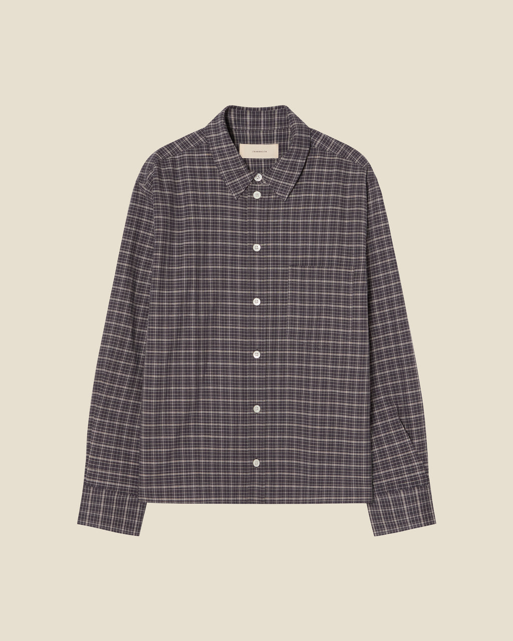 Juan Anthracite Check flat (beige background)