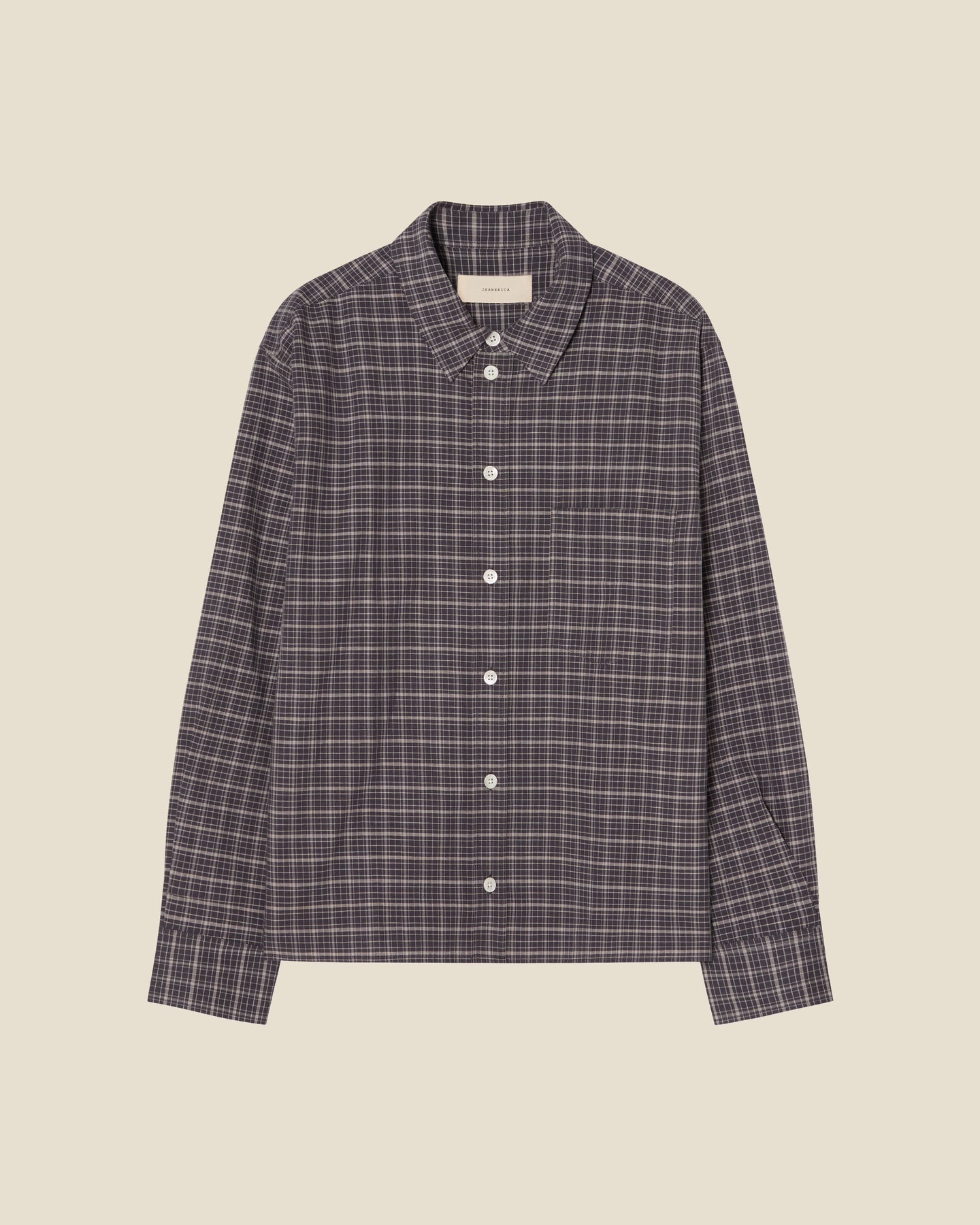 Juan Anthracite Check flat (beige background)