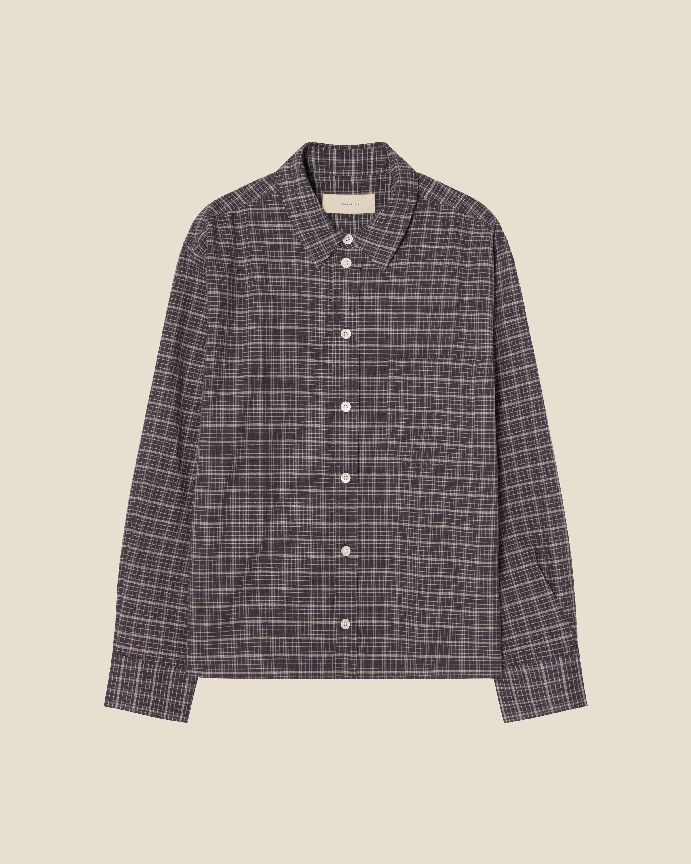 Juan Anthracite Check flat (beige background)