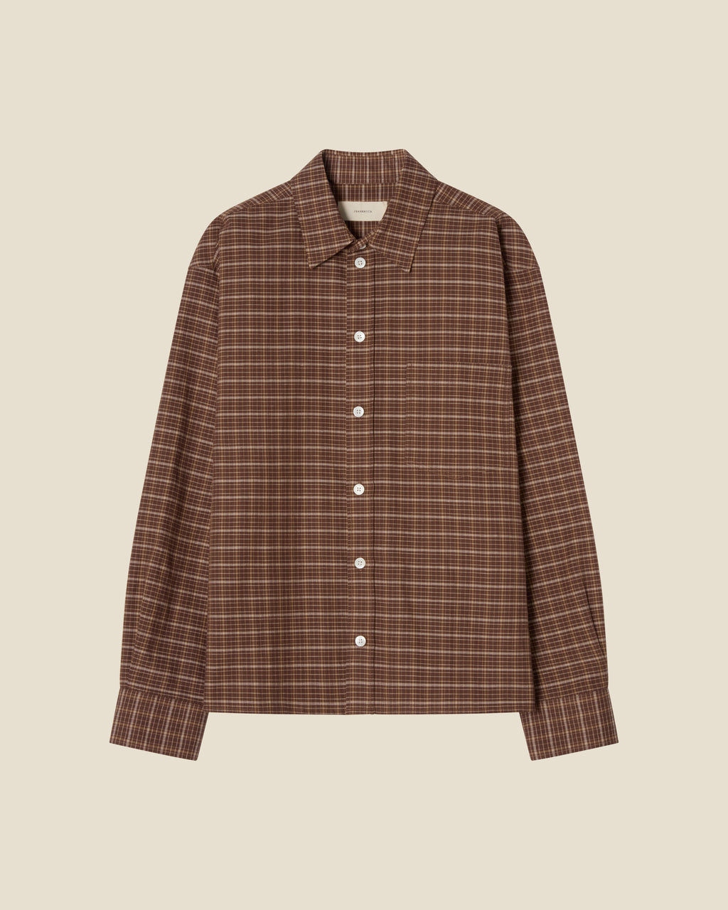 Juan Brown Check flat (beige background)
