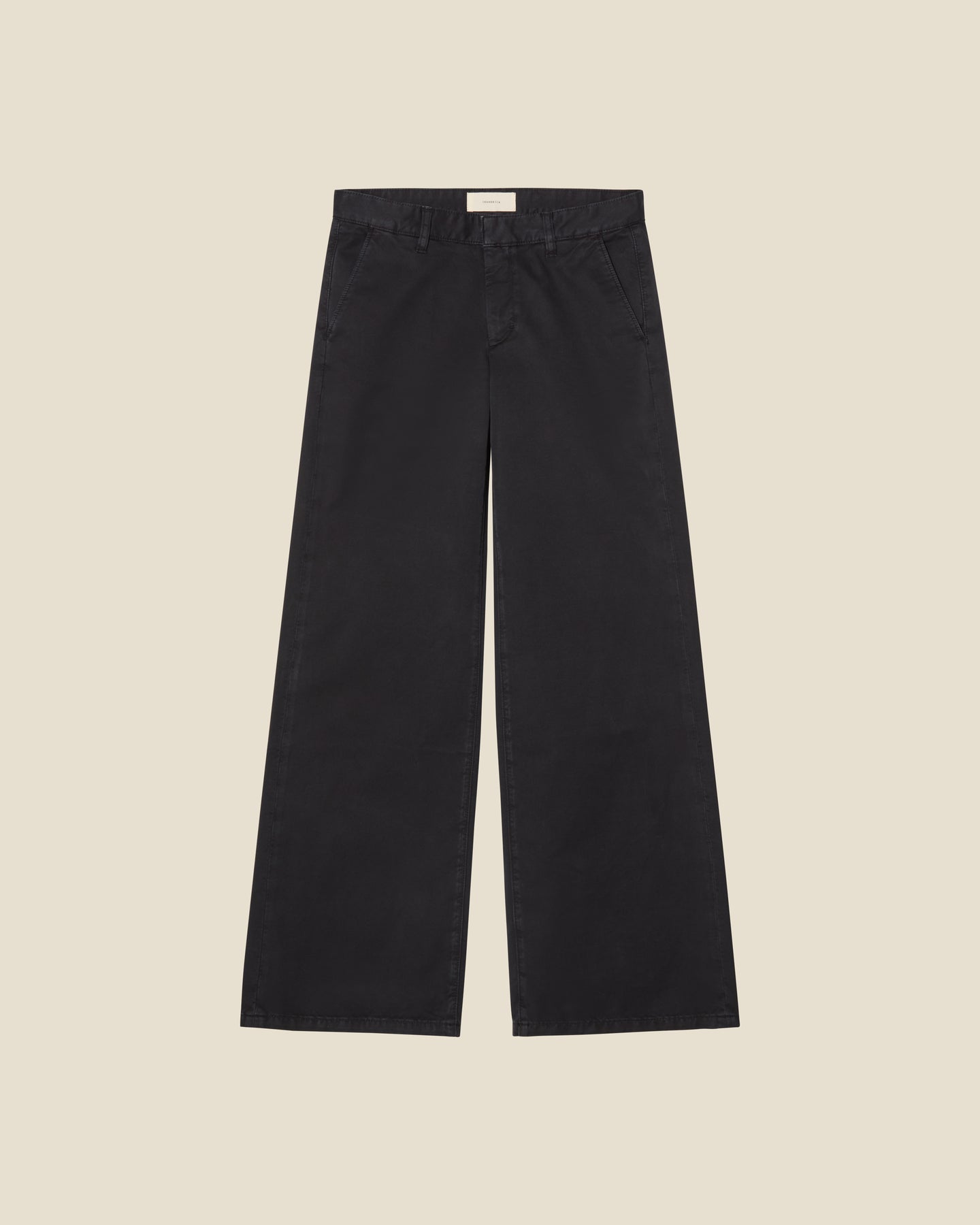 Kyoto Chino Black Washed flat (beige background)