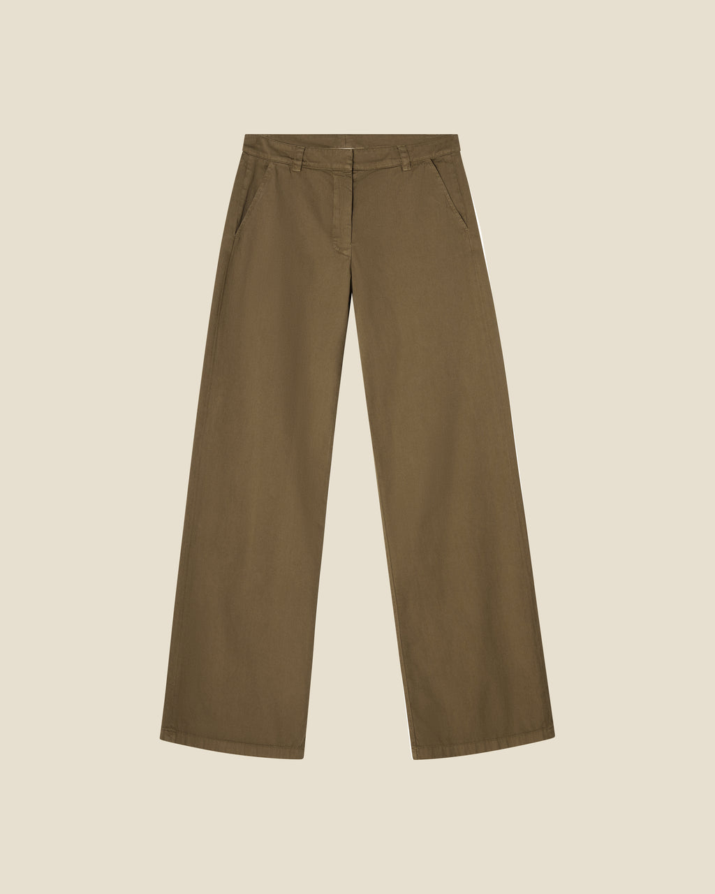 Kyoto Chino Light Khaki flat (beige background)