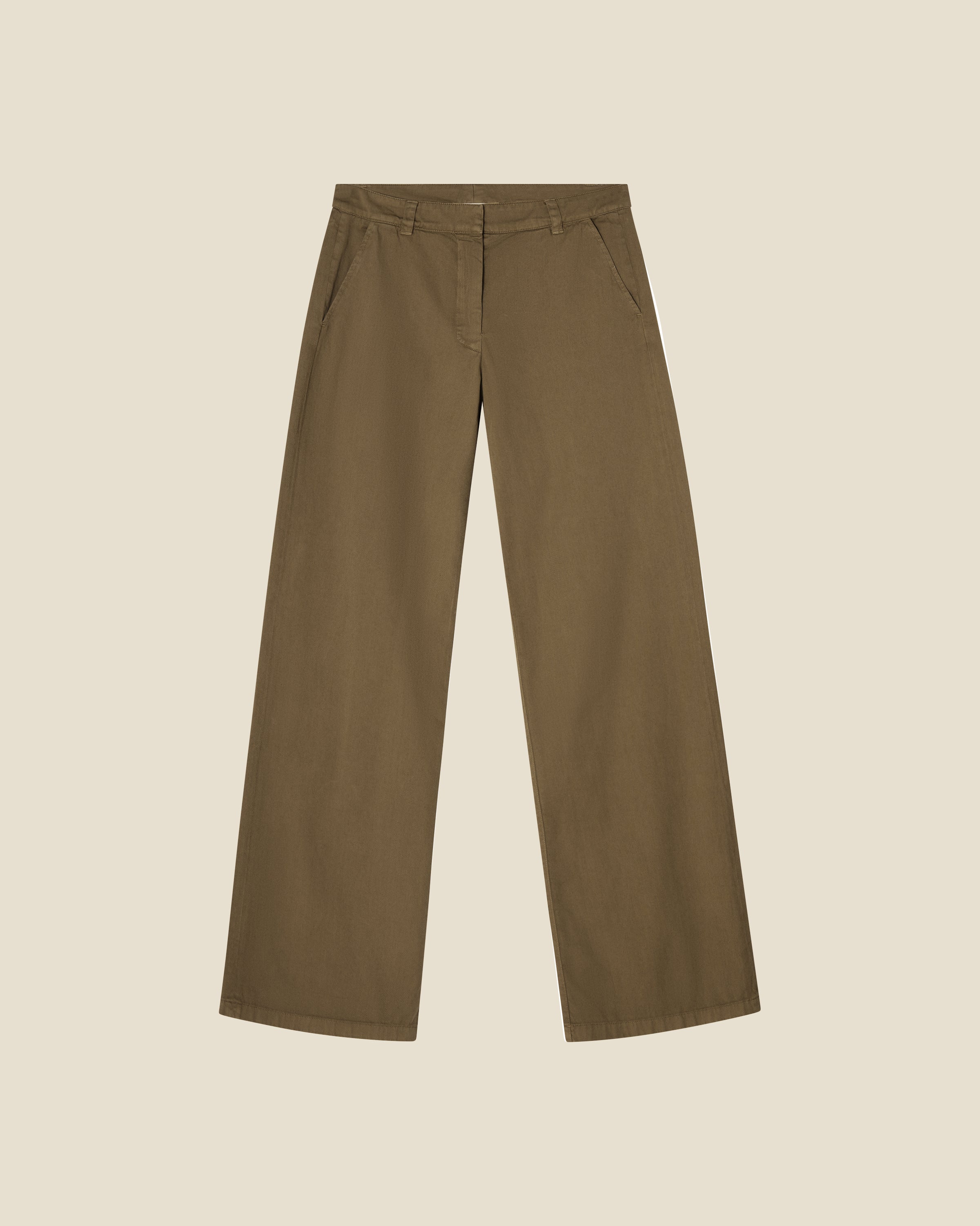 Kyoto Chino Light Khaki flat (beige background)