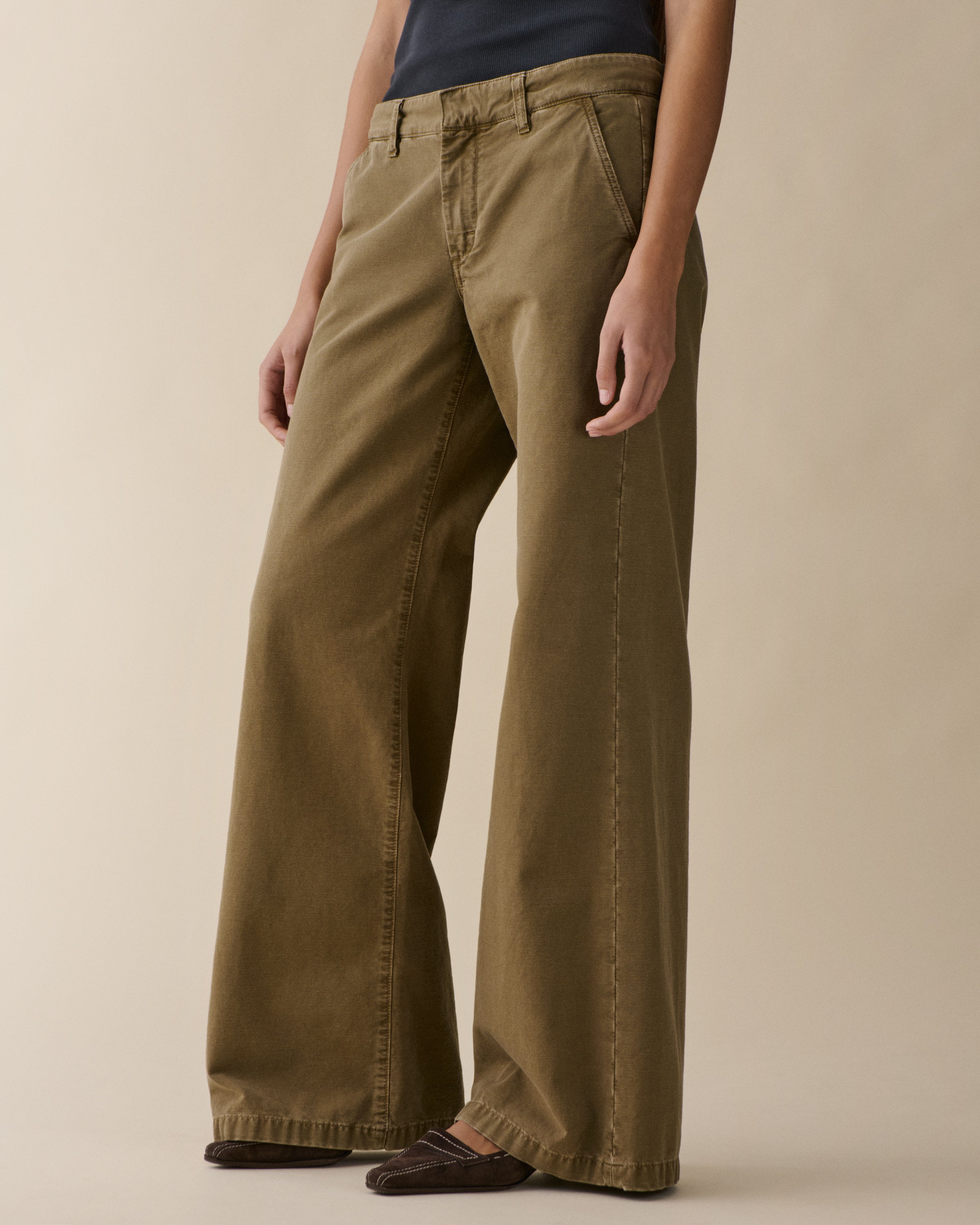 Jeanerica Kyoto Chino Pilé Beige Women's Pants - Jeanerica