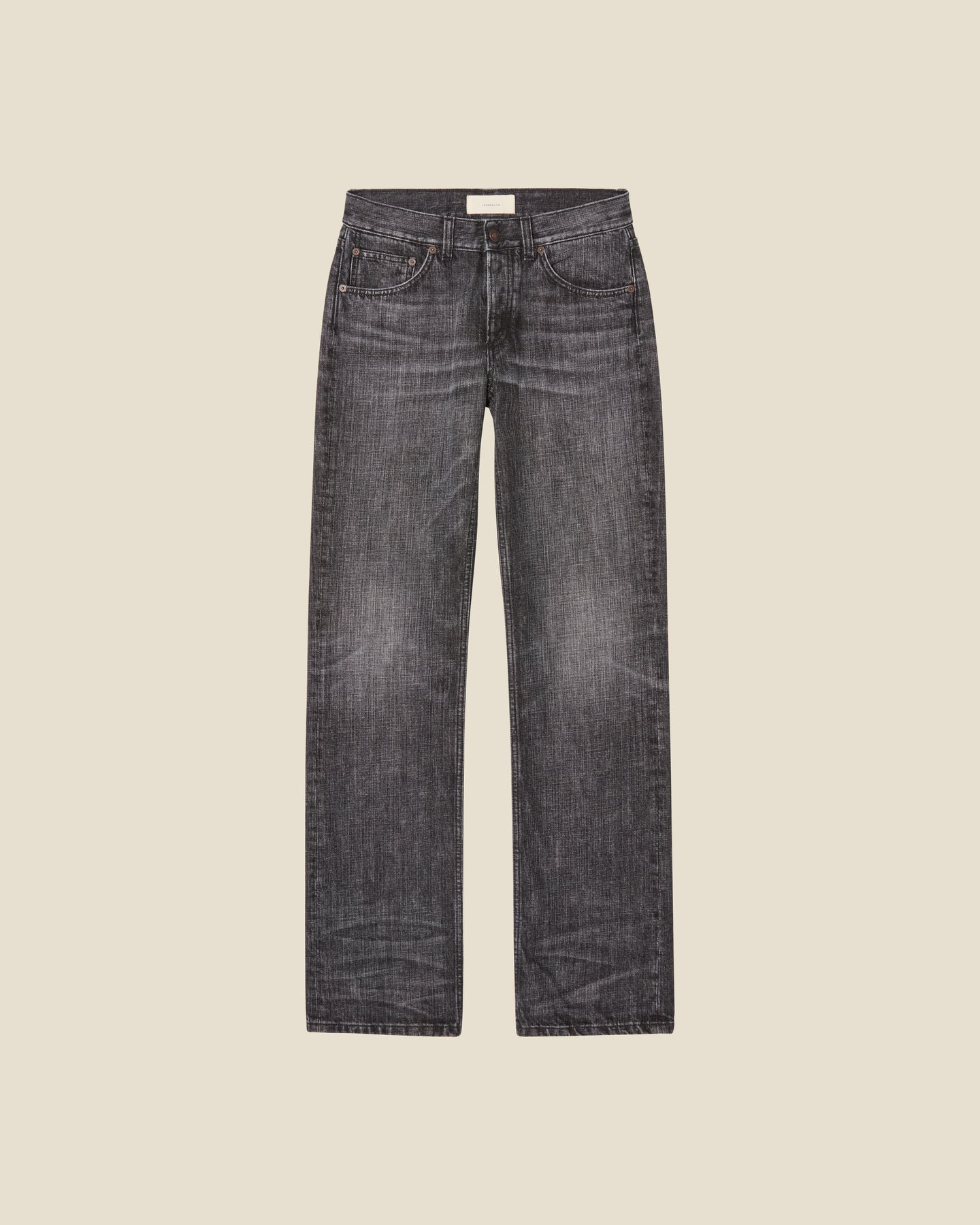 Kyoto Droit Black Righe flat (beige background)
